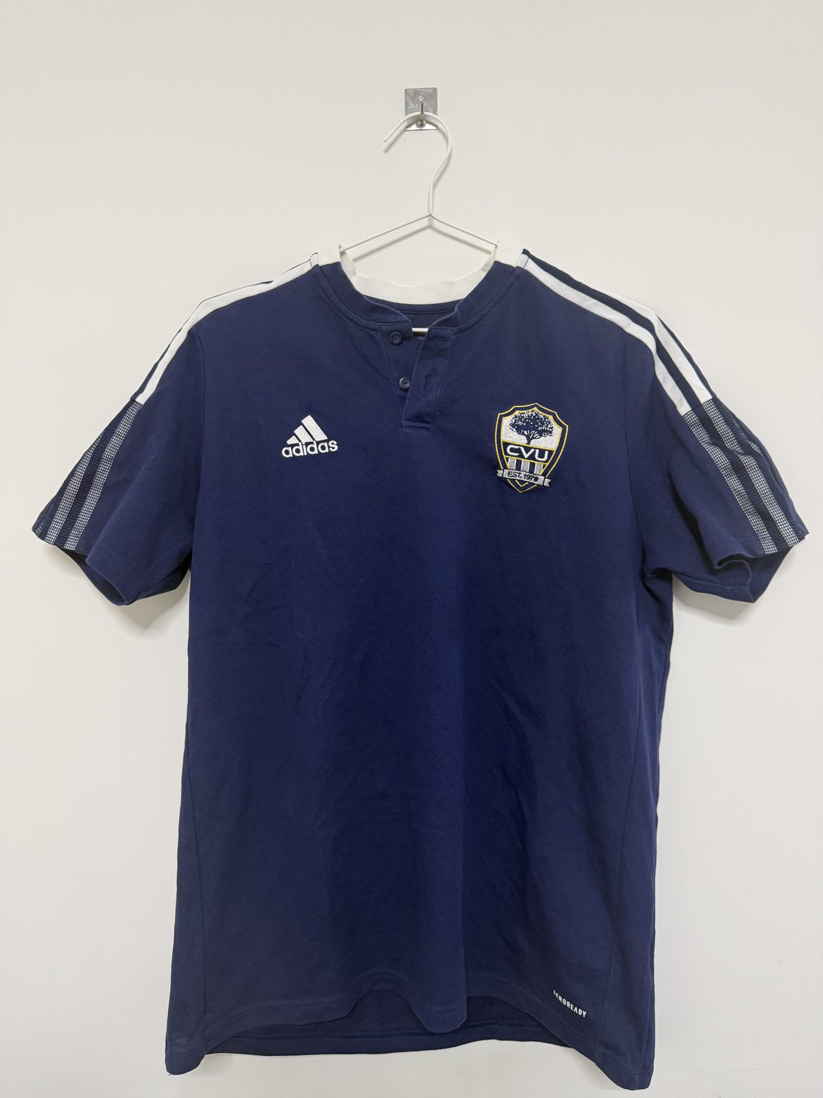 Camiseta de Fútbol Adidas CVU Azul Marino Talla L | Blokecore Sportswear