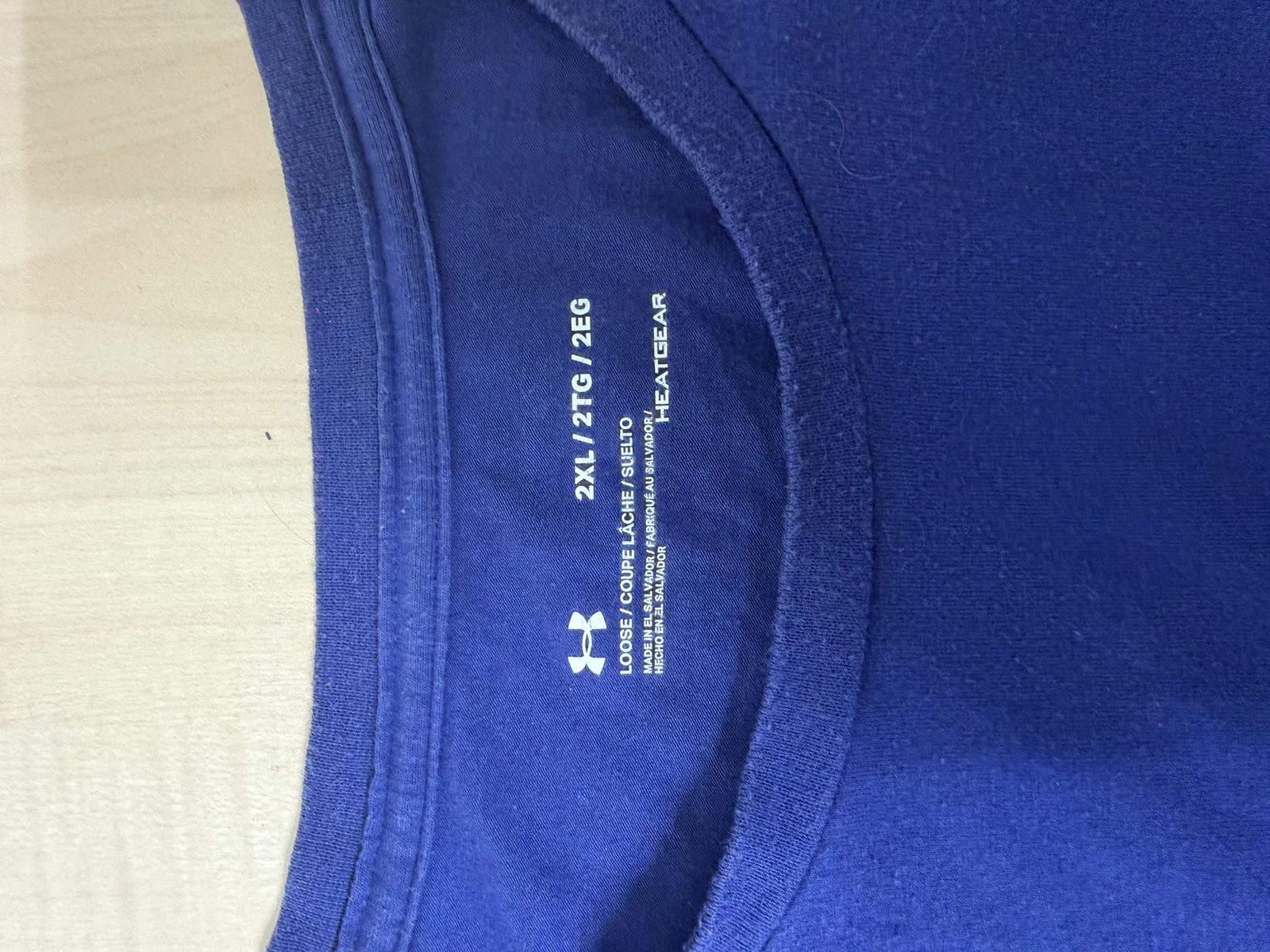 Under Armour Heatgear Camiseta USA Talla 2XL Azul Vintage — foto 4