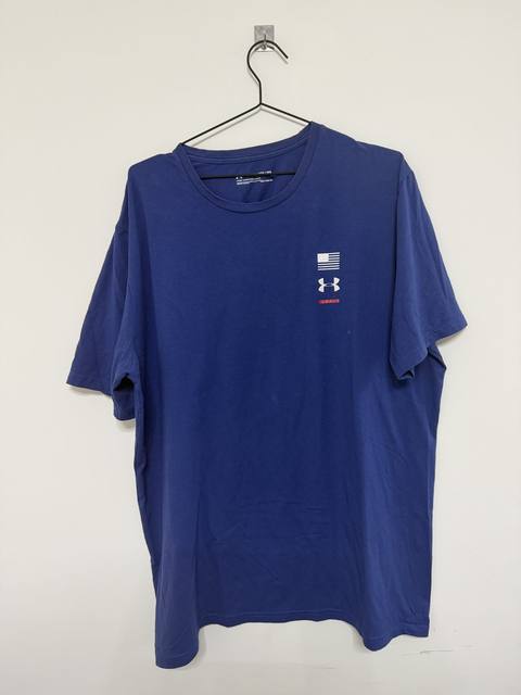 Under Armour Heatgear Camiseta USA Talla 2XL Azul Vintage