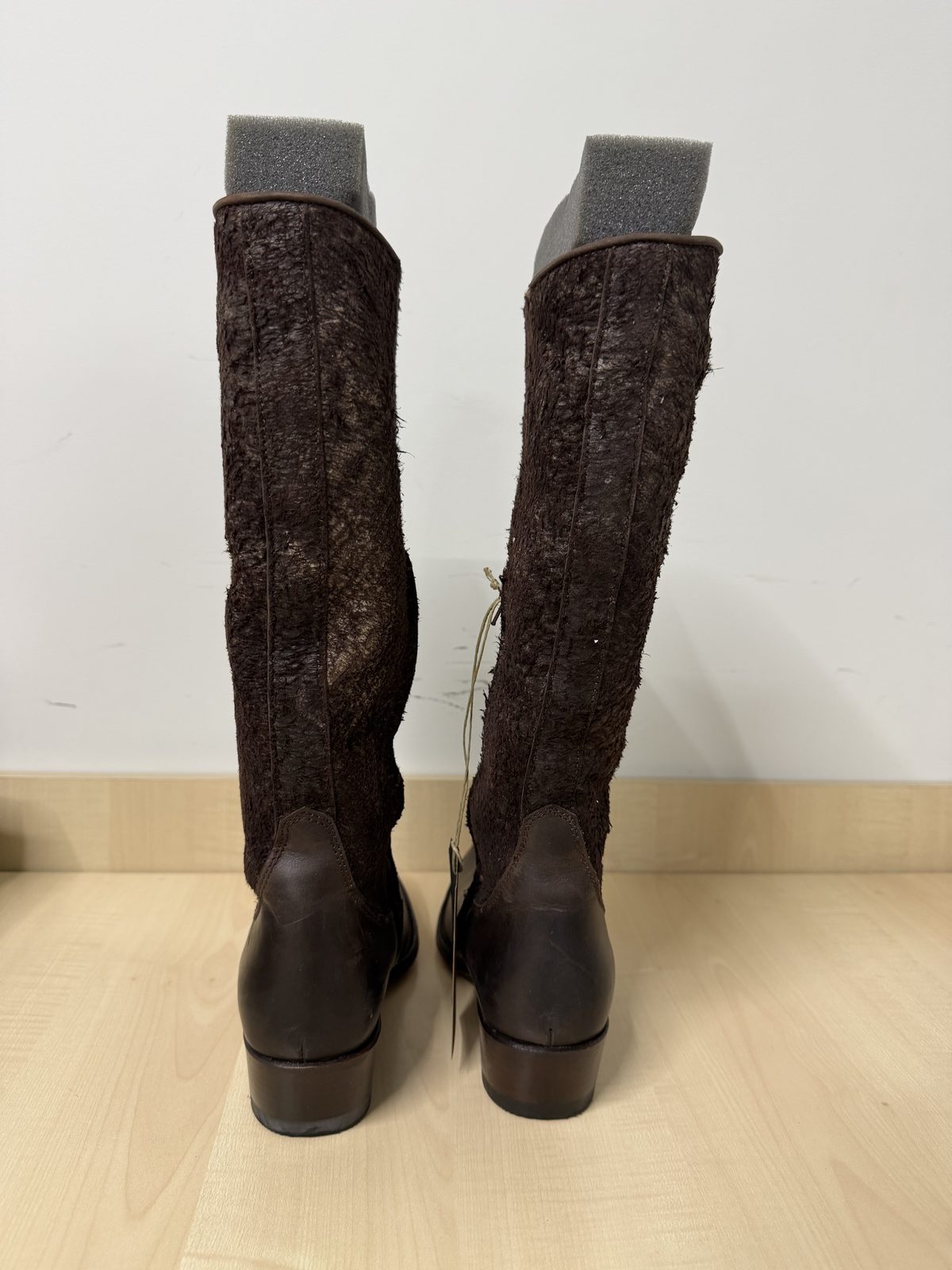 SENDRA Tall Leather Boots Brown Western Fur Cowboy Size 37 — foto 4
