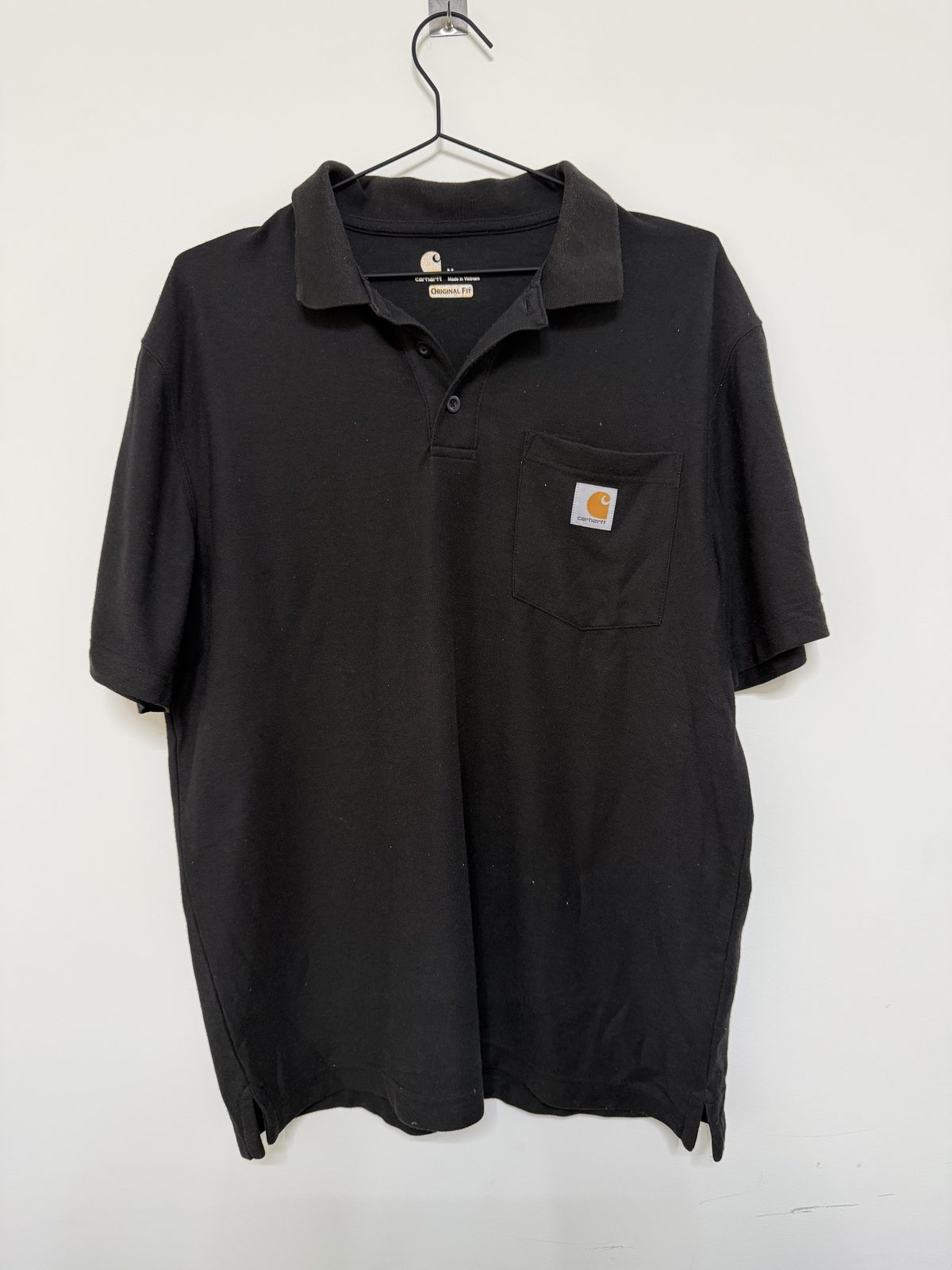 Carhartt Polo Original Fit Negro Talla M Piqué Workwear Vintage