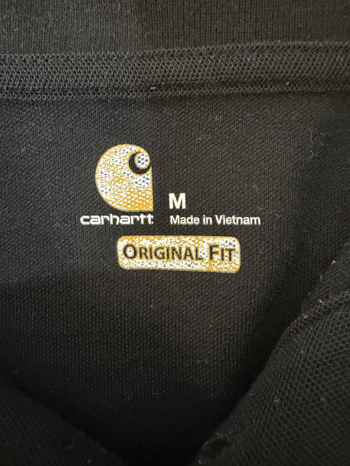 Carhartt Polo Original Fit Negro Talla M Piqué Workwear Vintage — foto 4