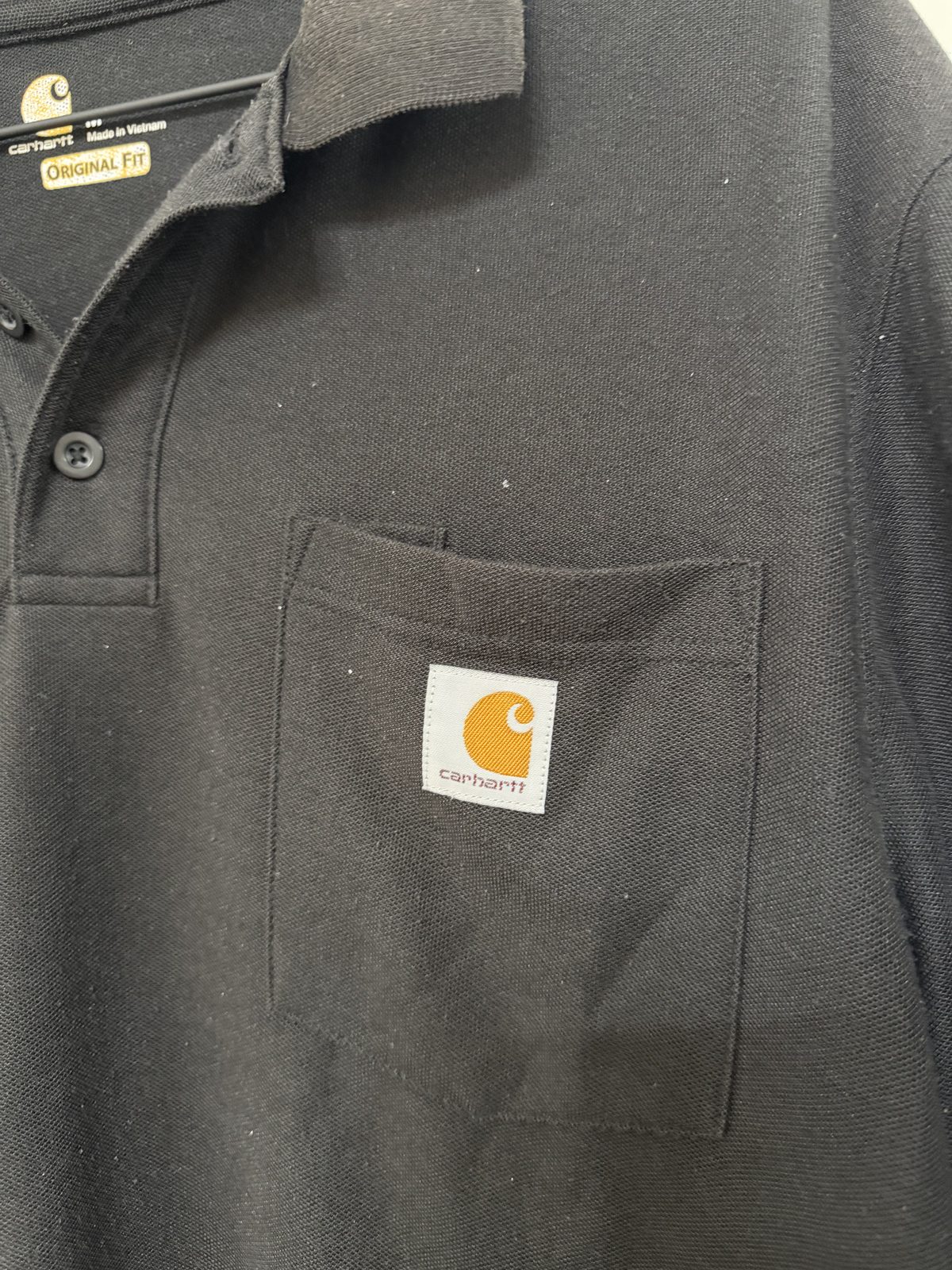 Carhartt Polo Original Fit Negro Talla M Piqué Workwear Vintage — foto 2