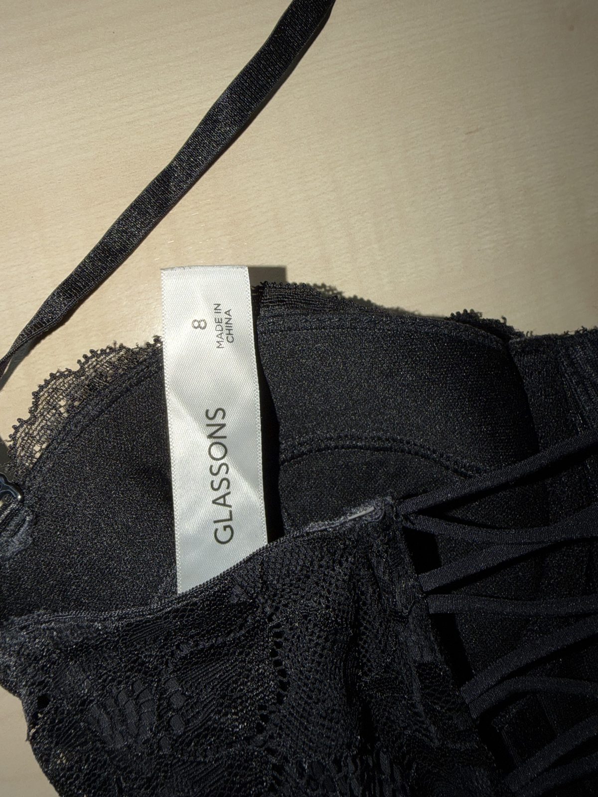 Glassons top corsé encaje negro talla S gótico fiesta — foto 4