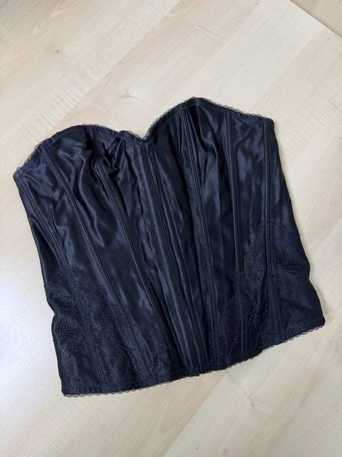 Corse bustier Ceriso M&S negro 90C/34C encaje gotico