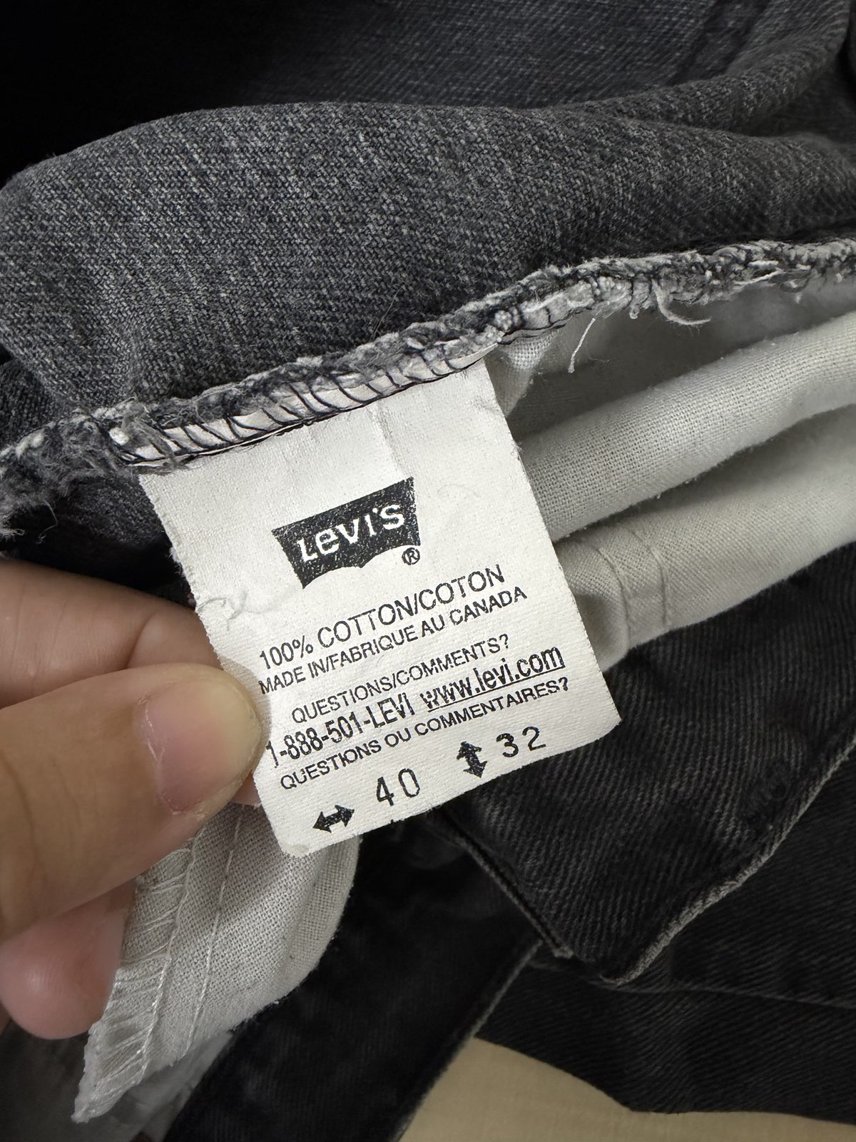 Levi's vaqueros Orange Tab W40/L32 negro vintage streetwear — foto 3