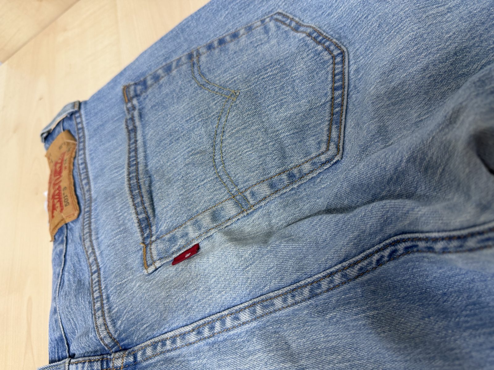 Levi's 501 vaquero recto W34 L34 azul vintage denim — foto 8