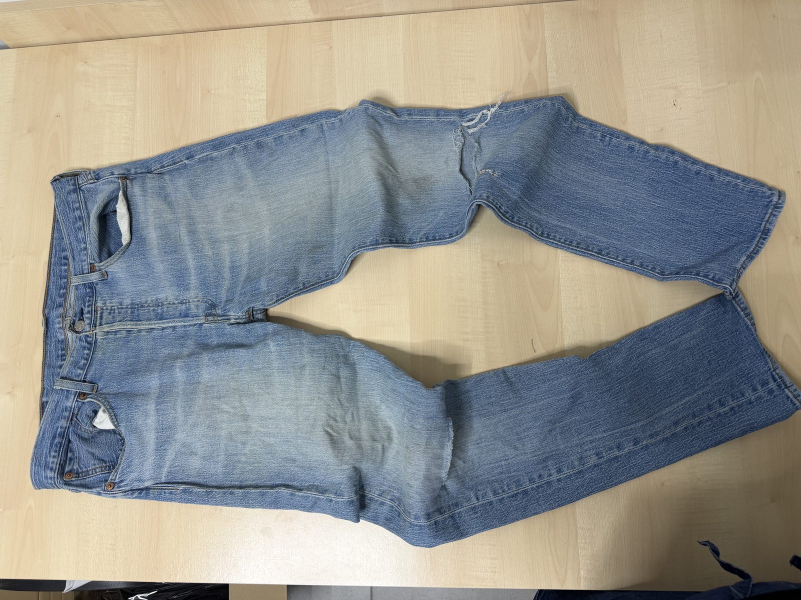 Levi's 501 vaquero recto W34 L34 azul vintage denim — foto 2