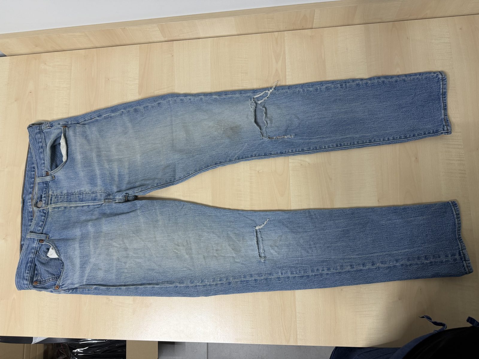 Levi's 501 vaquero recto W34 L34 azul vintage denim
