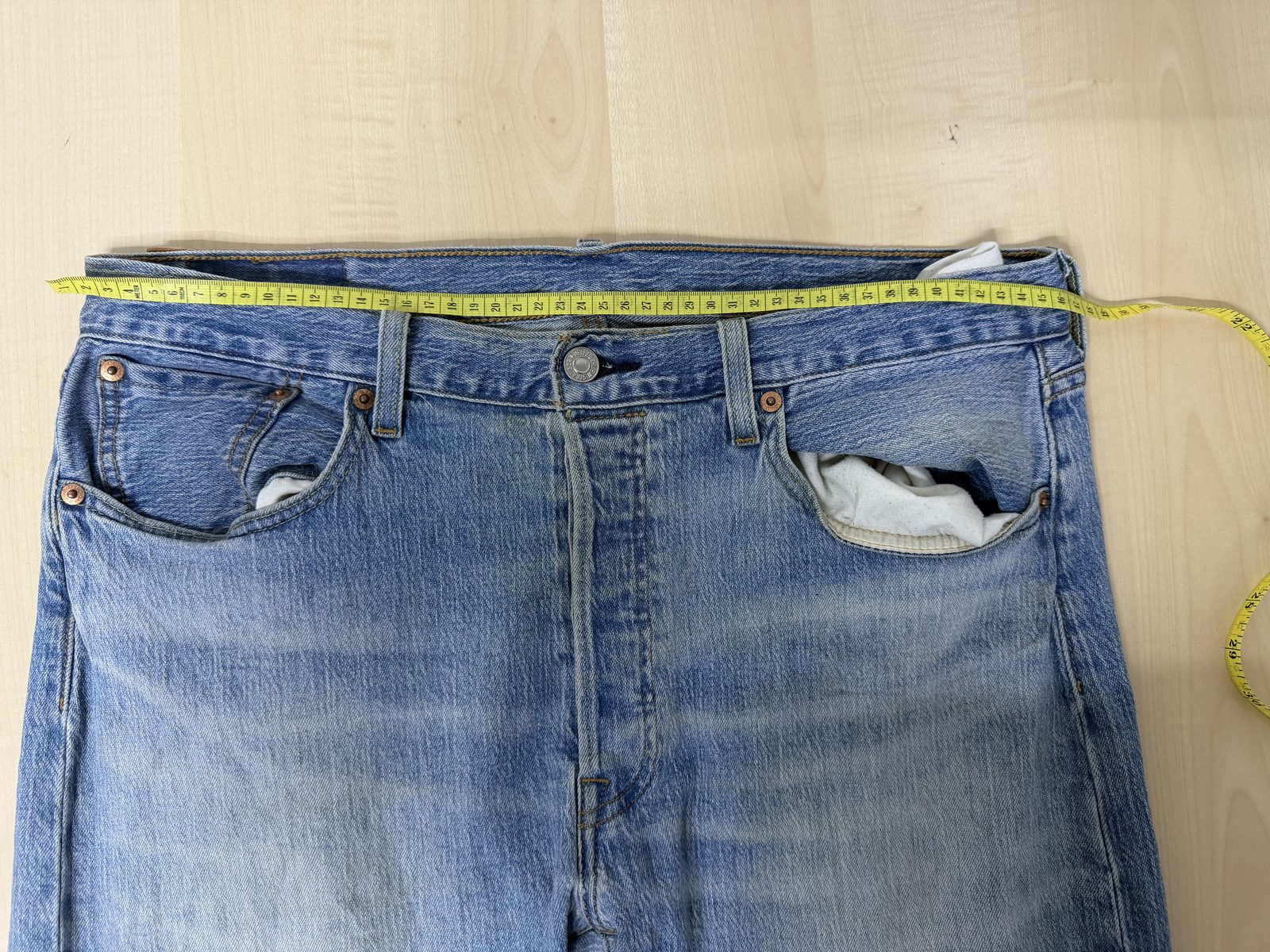 Levi's 501 vaquero recto W34 L34 azul vintage denim — foto 10