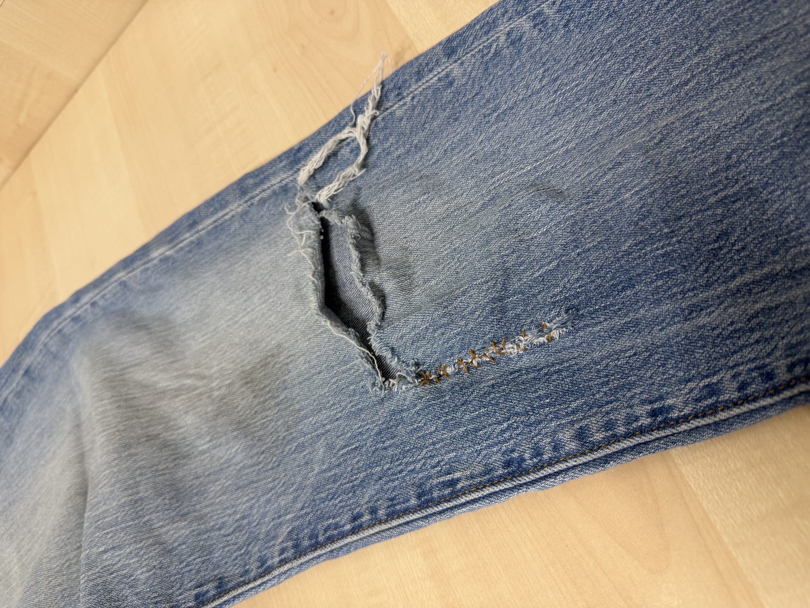 Levi's 501 vaquero recto W34 L34 azul vintage denim — foto 3