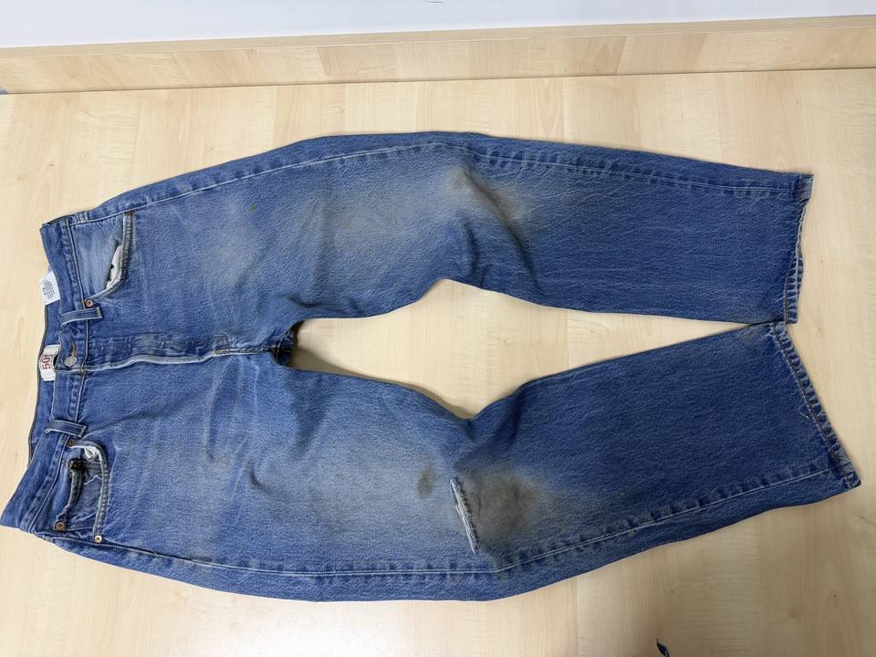 Levi's 501 vaquero recto W35 L34 Azul Denim Vintage — foto 2