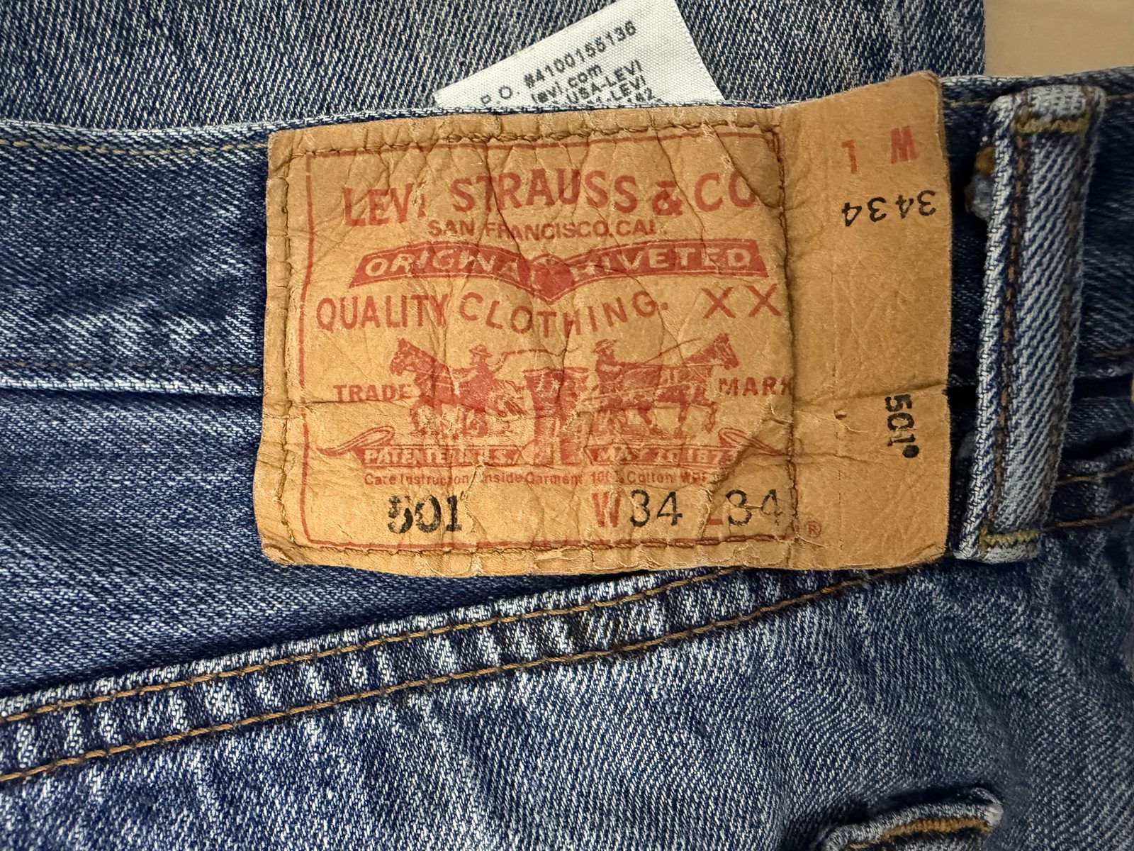 Levi's 501 vaquero recto azul vintage clásico americano — foto 15