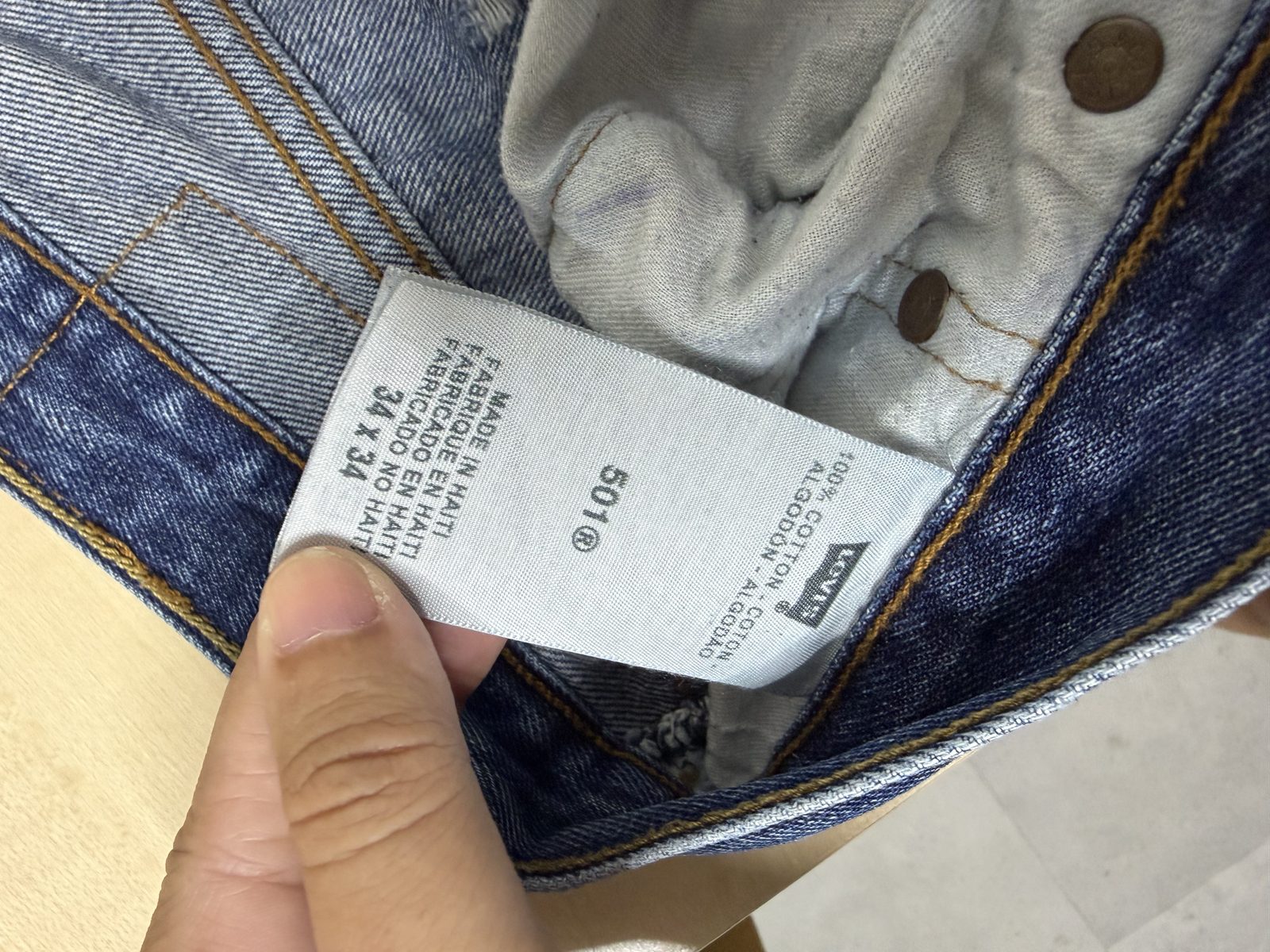 Levi's 501 vaquero recto azul vintage clásico americano — foto 13