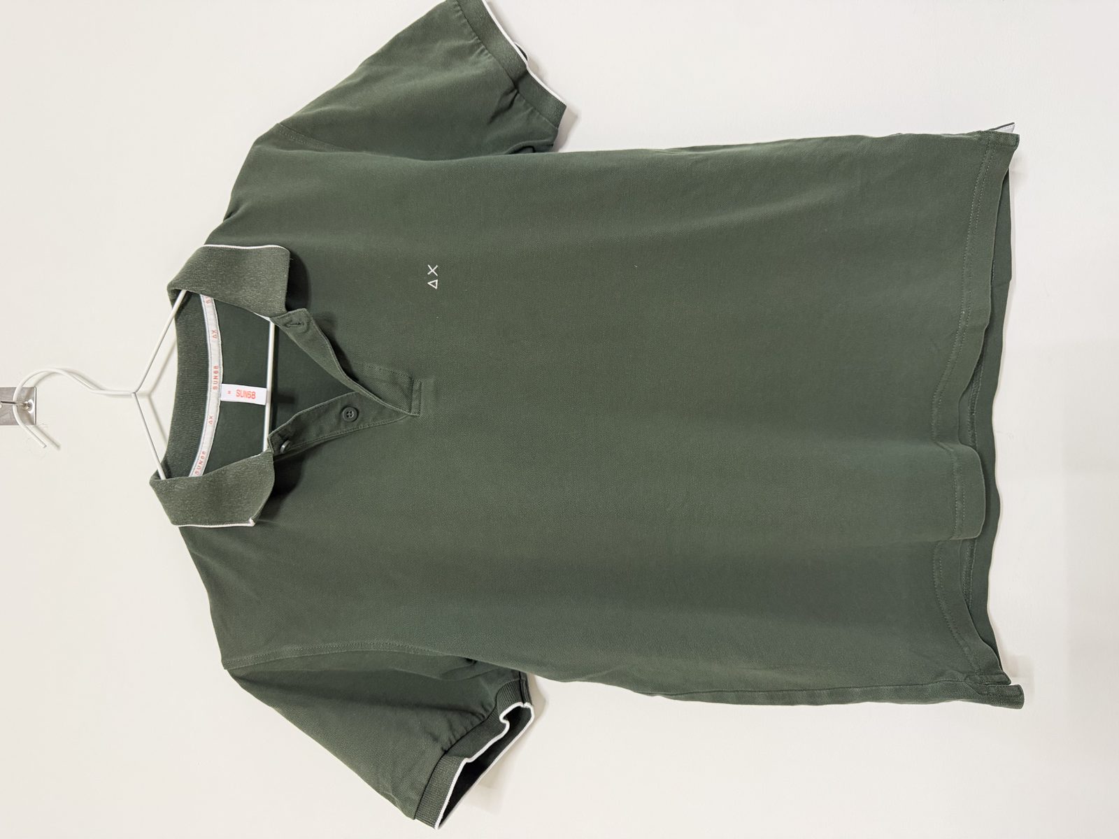 SUN68 polo manga corta verde M piqué vintage Italia