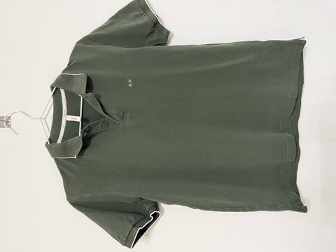 SUN68 polo manga corta verde M piqué vintage Italia