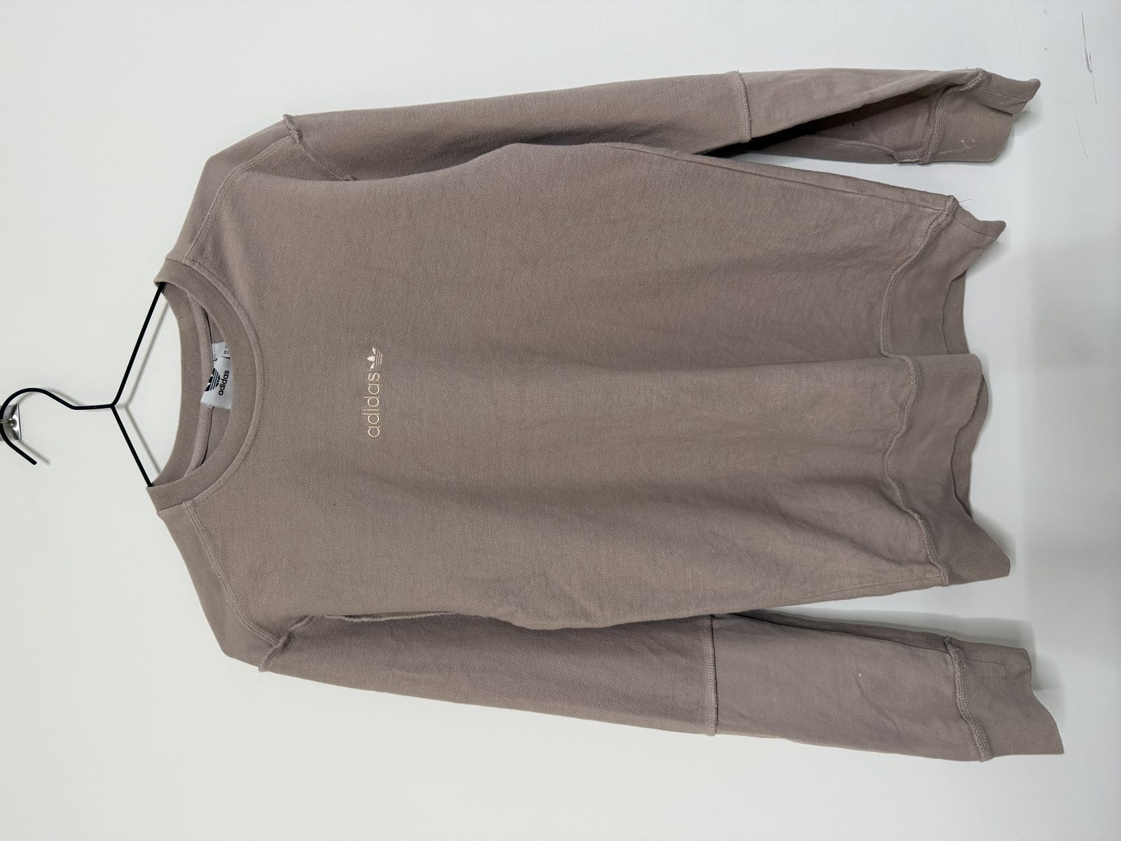 Sudadera Adidas Originals Marrón Trébol Bordado Vintage Streetwear — foto 2