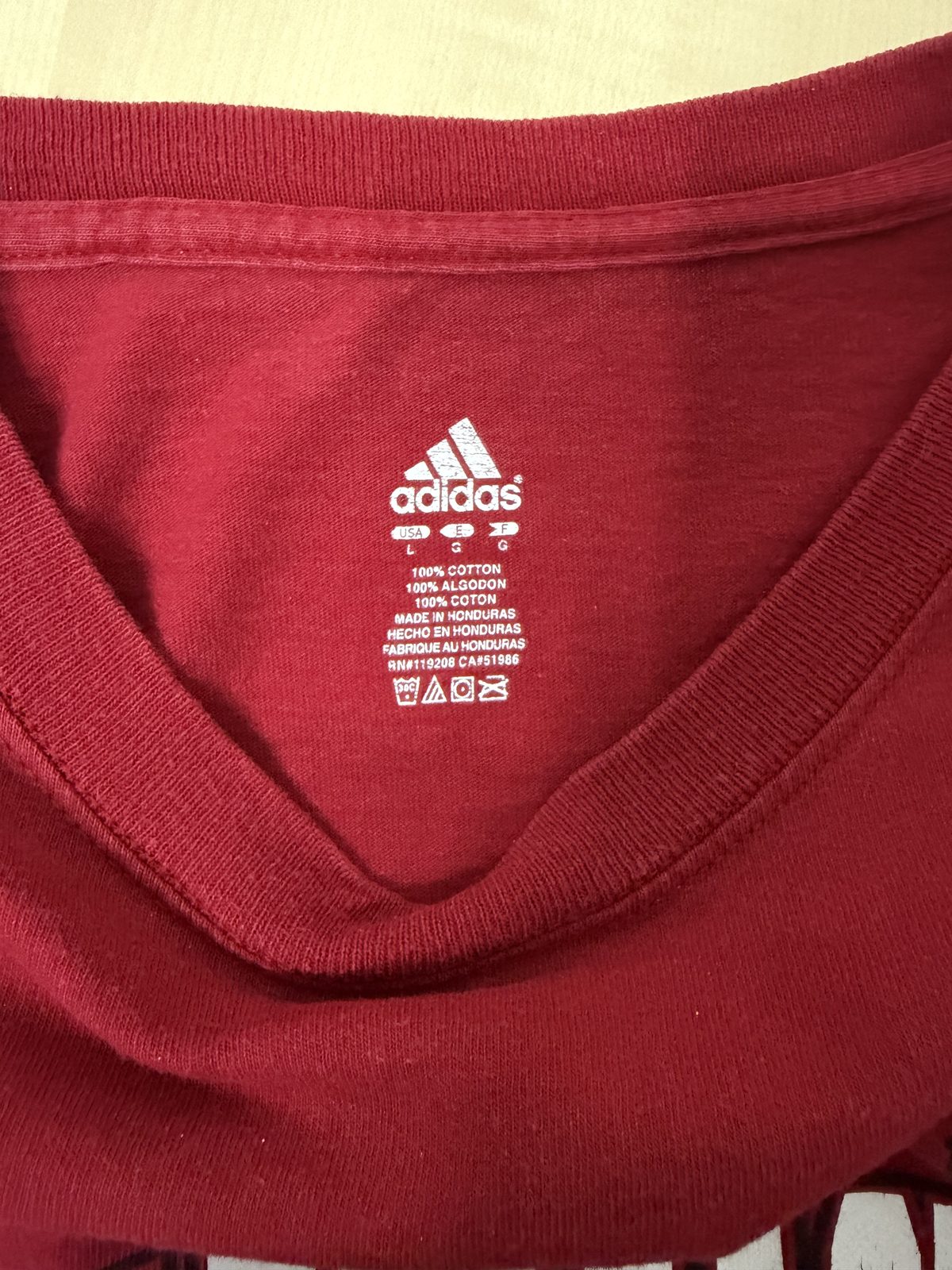 Adidas camiseta Arkansas Razorbacks Talla L Vintage NCAA — foto 3