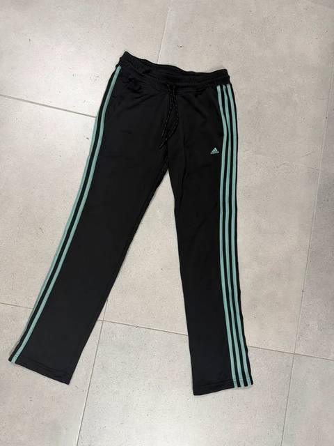 Adidas Climalite pantalón chándal mujer S negro turquesa