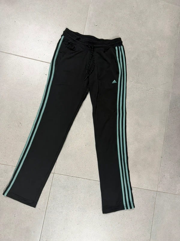 Adidas Climalite pantalón chándal mujer S negro turquesa — foto 2