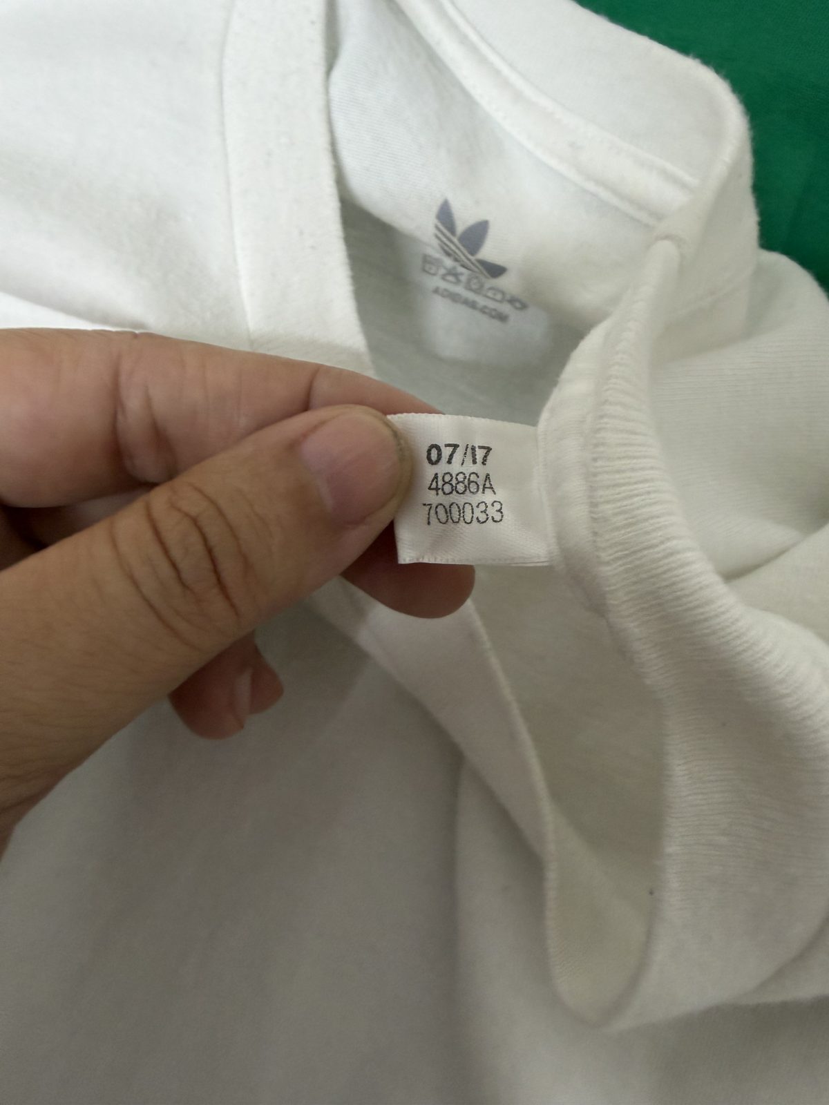 Adidas Originals Camiseta Trébol Talla L Blanca Básica Vintage — foto 4