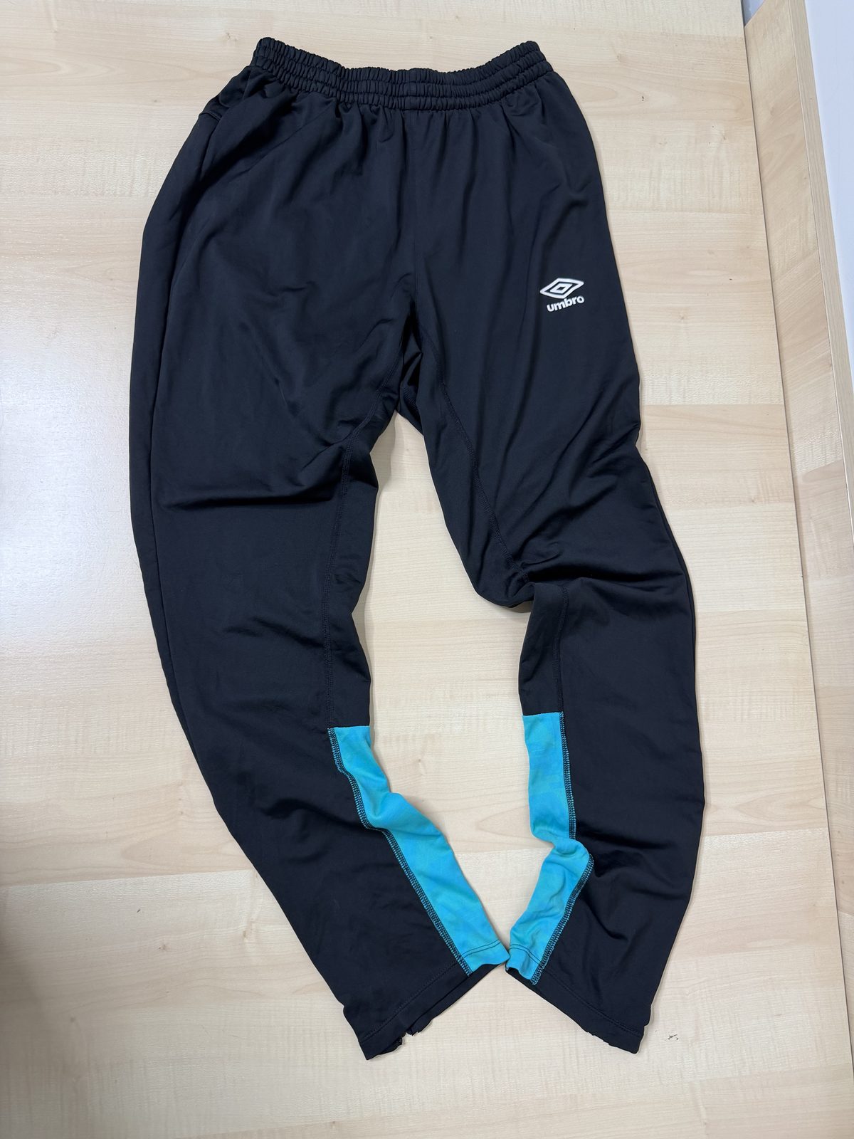 Umbro Trackpants Talla L Negro Turquesa Streetwear Vintage