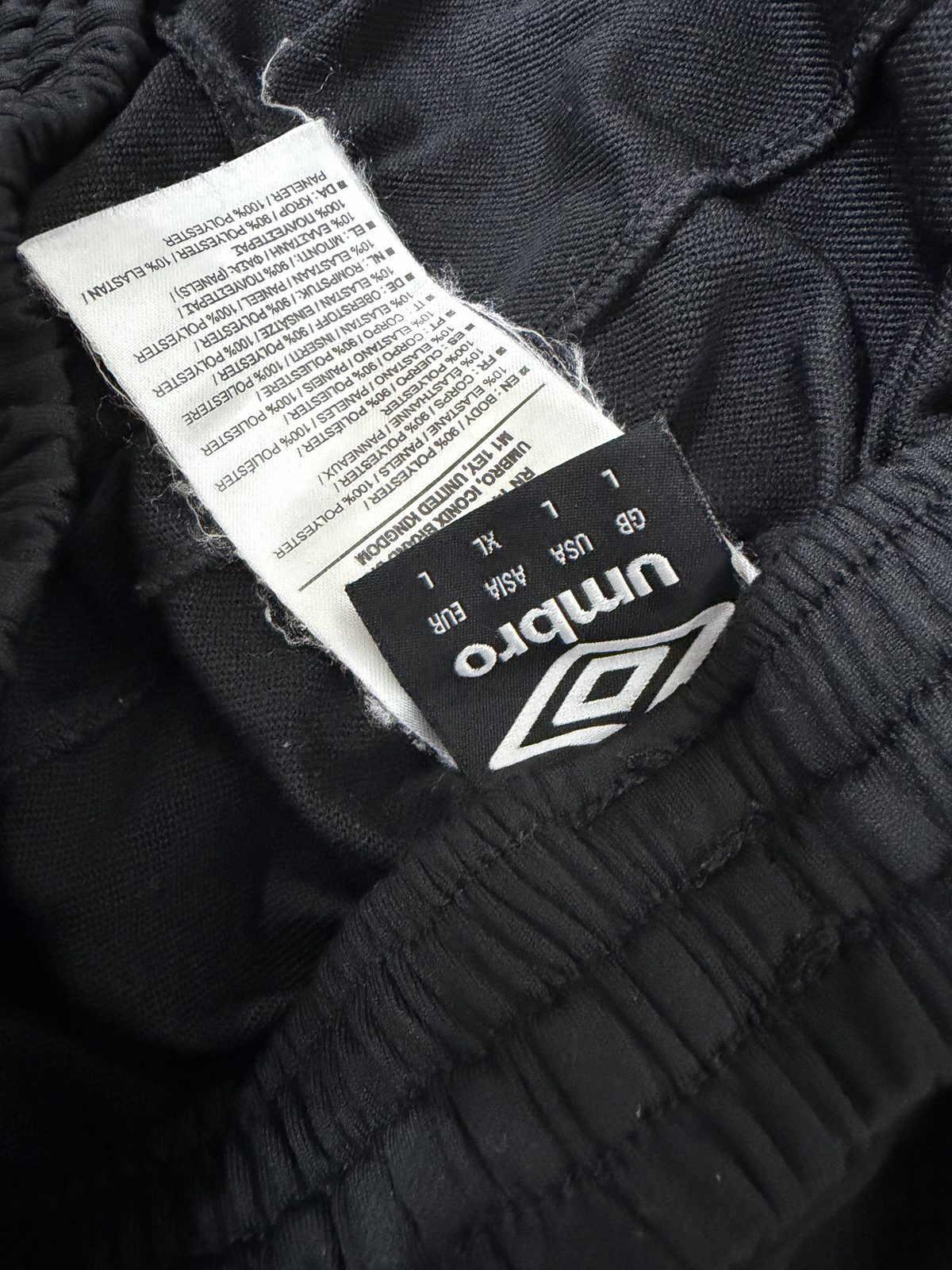 Umbro Trackpants Talla L Negro Turquesa Streetwear Vintage — foto 3