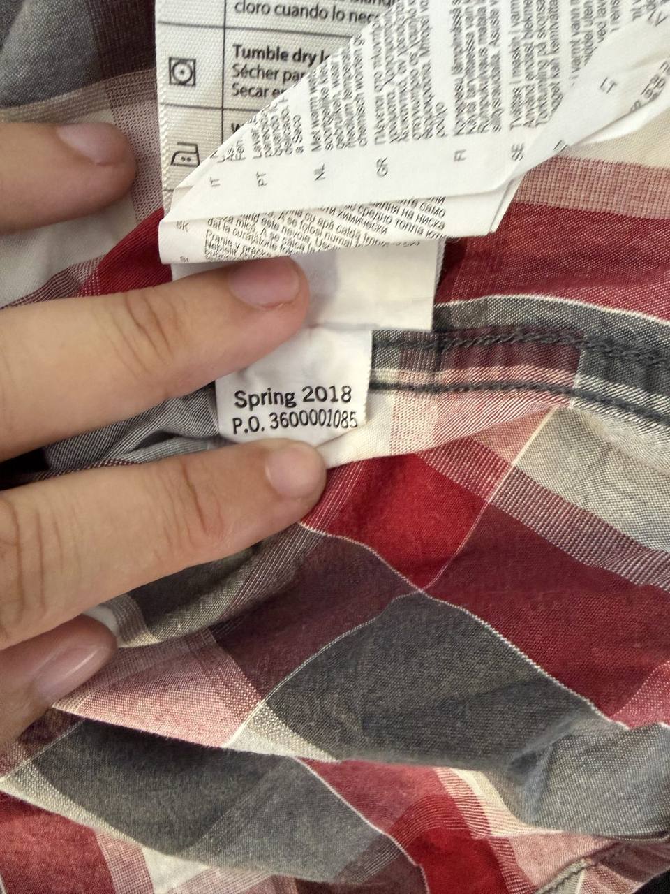 Camisa Manga Corta Carhartt Cuadros Rojo/Gris Talla XXL Regular — foto 5