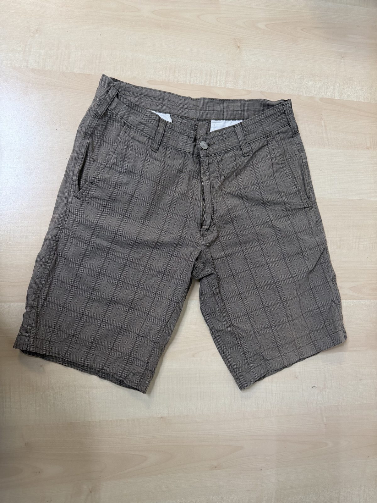 Carhartt Bermuda Presenter Talla 30 Marrón Cuadros Vintage — foto 3