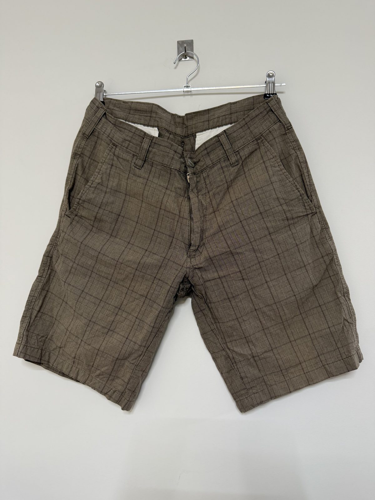 Carhartt Bermuda Presenter Talla 30 Marrón Cuadros Vintage