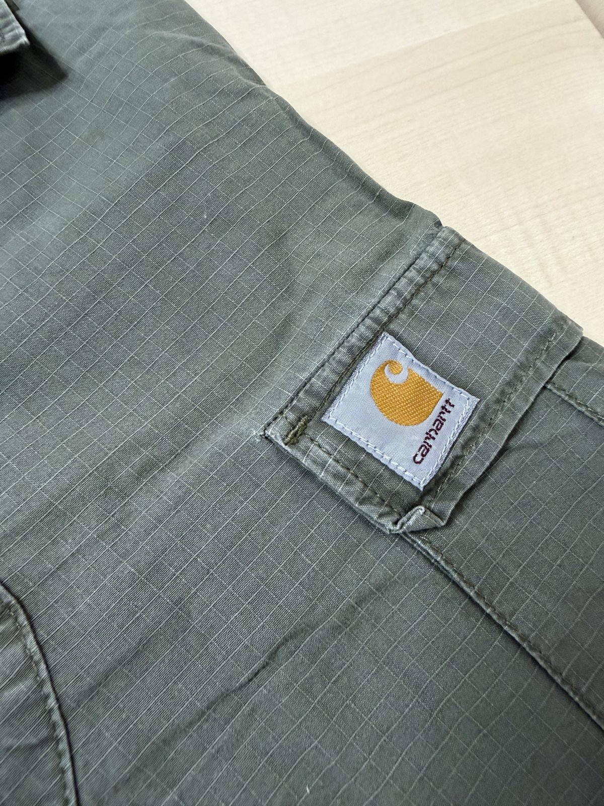 Bermuda cargo militar verde caqui Talla M/L ripstop vintage — foto 2