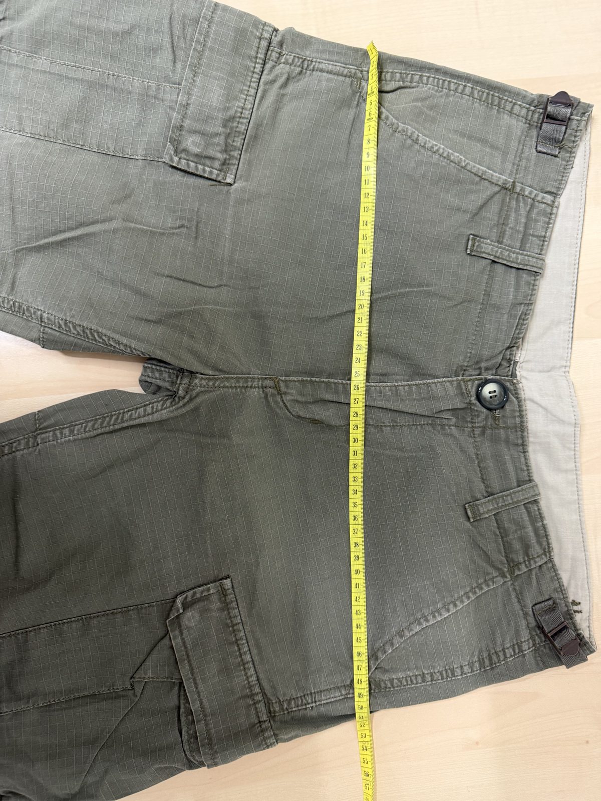 Bermuda cargo militar verde caqui Talla M/L ripstop vintage — foto 6
