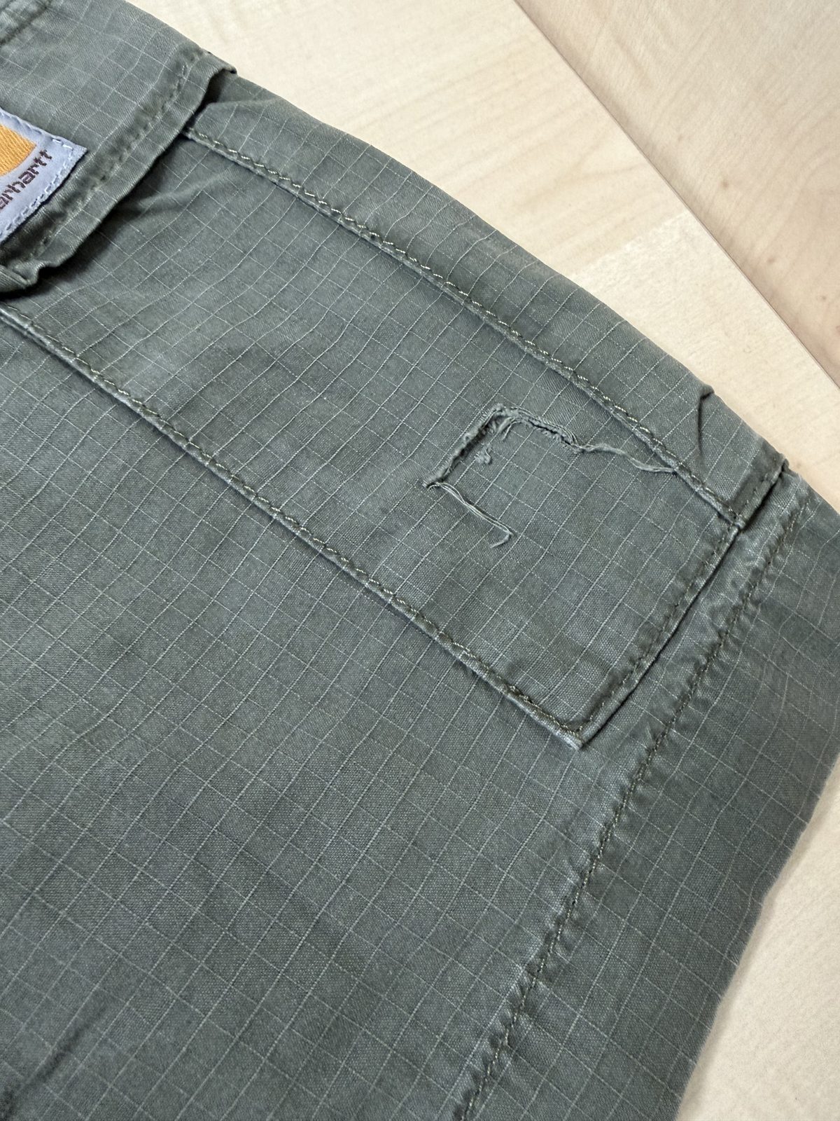 Bermuda cargo militar verde caqui Talla M/L ripstop vintage — foto 3