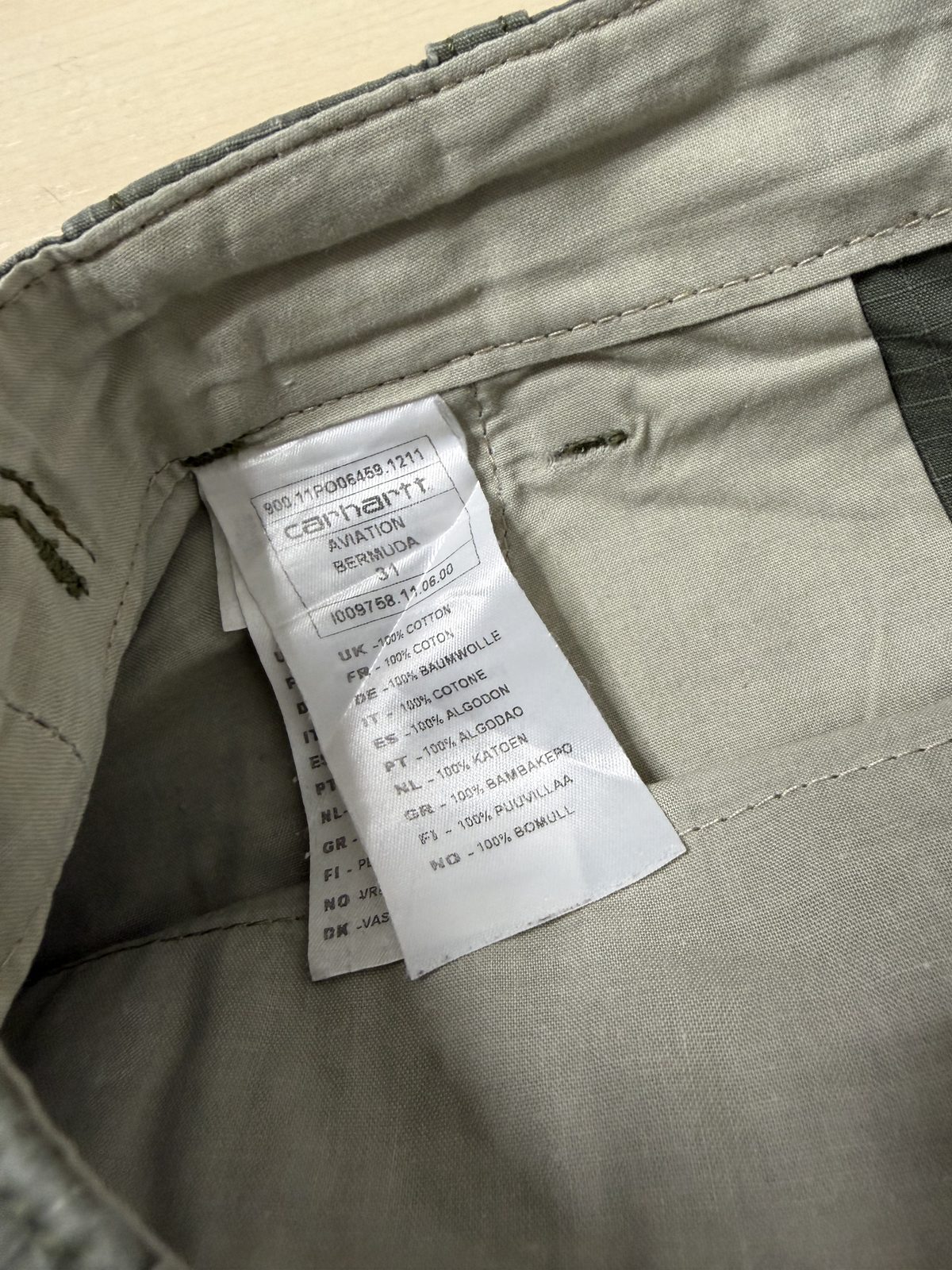 Bermuda cargo militar verde caqui Talla M/L ripstop vintage — foto 4