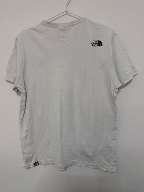 The North Face camiseta blanca puño canalé básica outdoor
