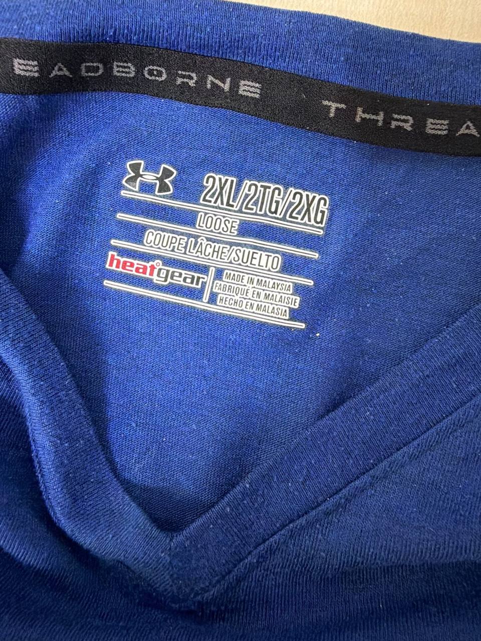 Under Armour Camiseta Threadborne Talla 2XL Azul HeatGear — foto 3