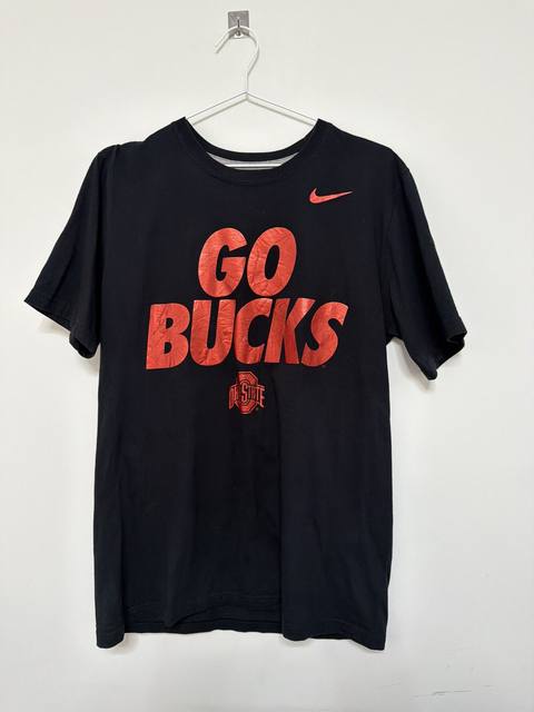 Nike T-Shirt Ohio State Buckeyes "Go Bucks" NCAA College Graphic Tee Black M