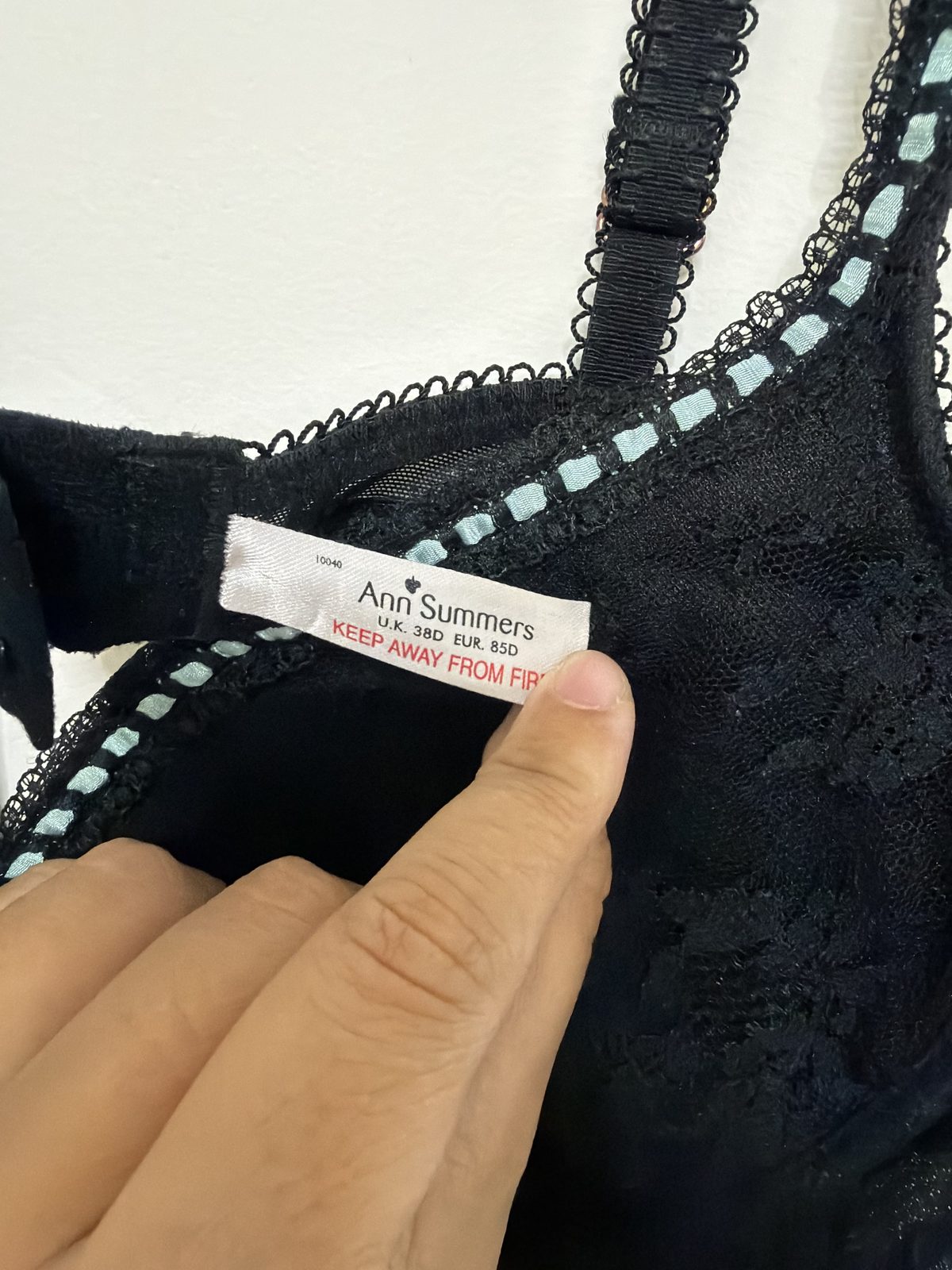 Babydoll corsé negro encaje flores talla única lencería vintage — foto 2