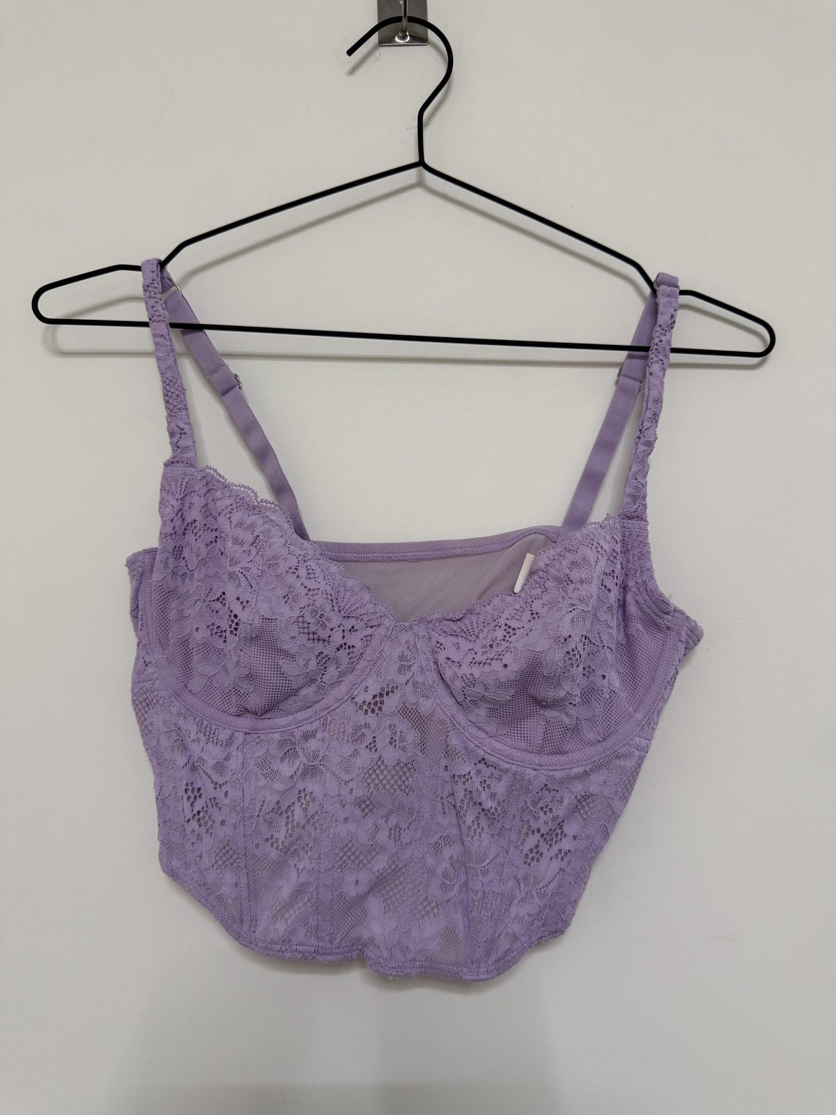 Gilly Hicks Top Corsé Encaje Lila Talla M Y2K Bralette