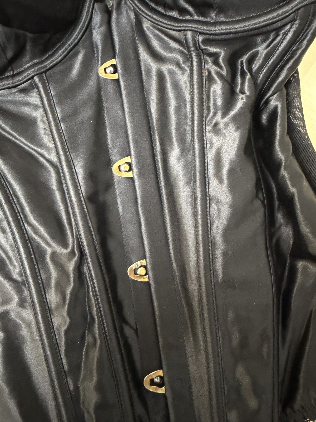 Corset bustier negro tul encaje talla 34C vintage lencería — foto 4