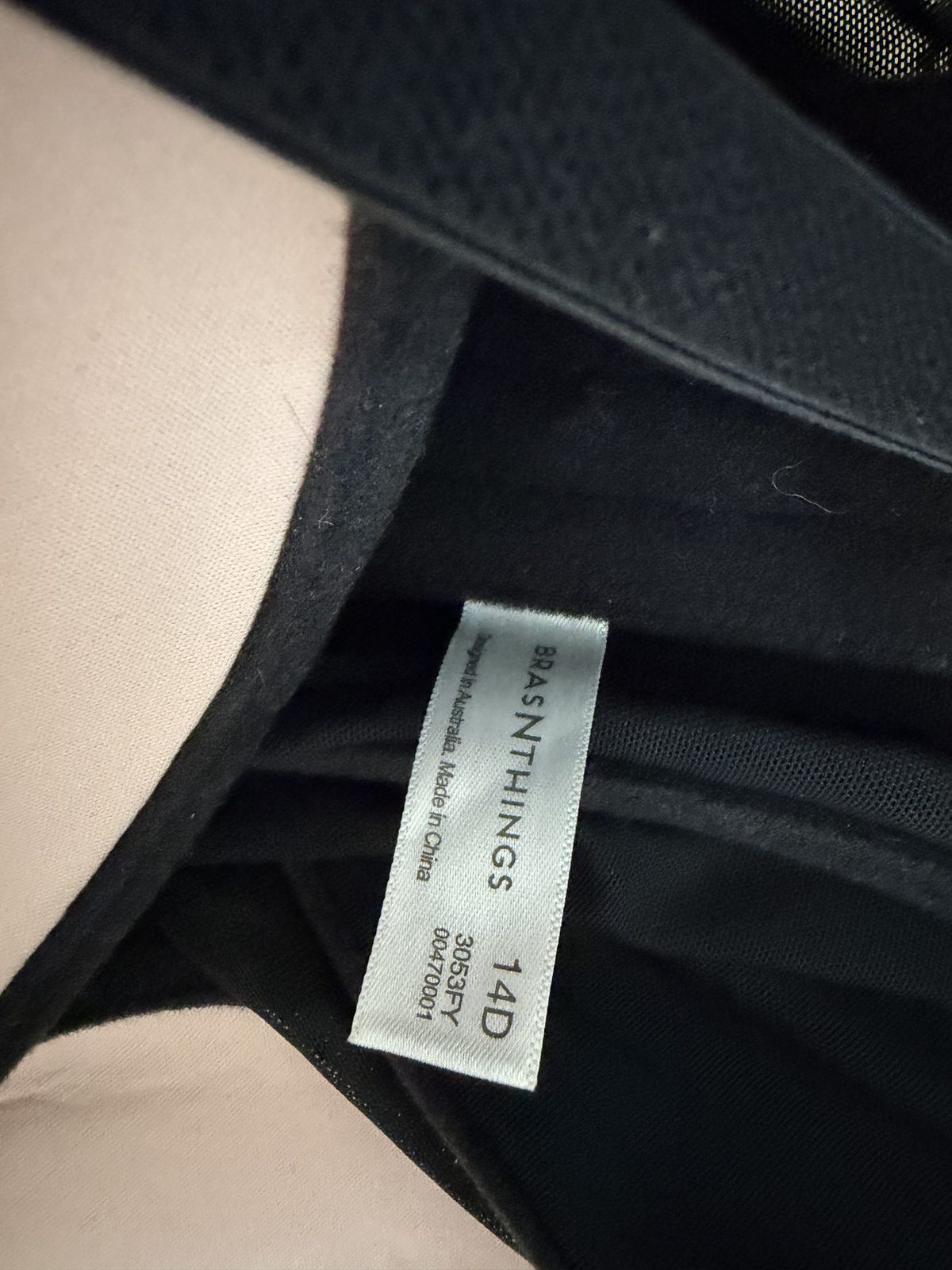 Bras N Things corse bustier Talla 14D Negro encaje vintage — foto 5