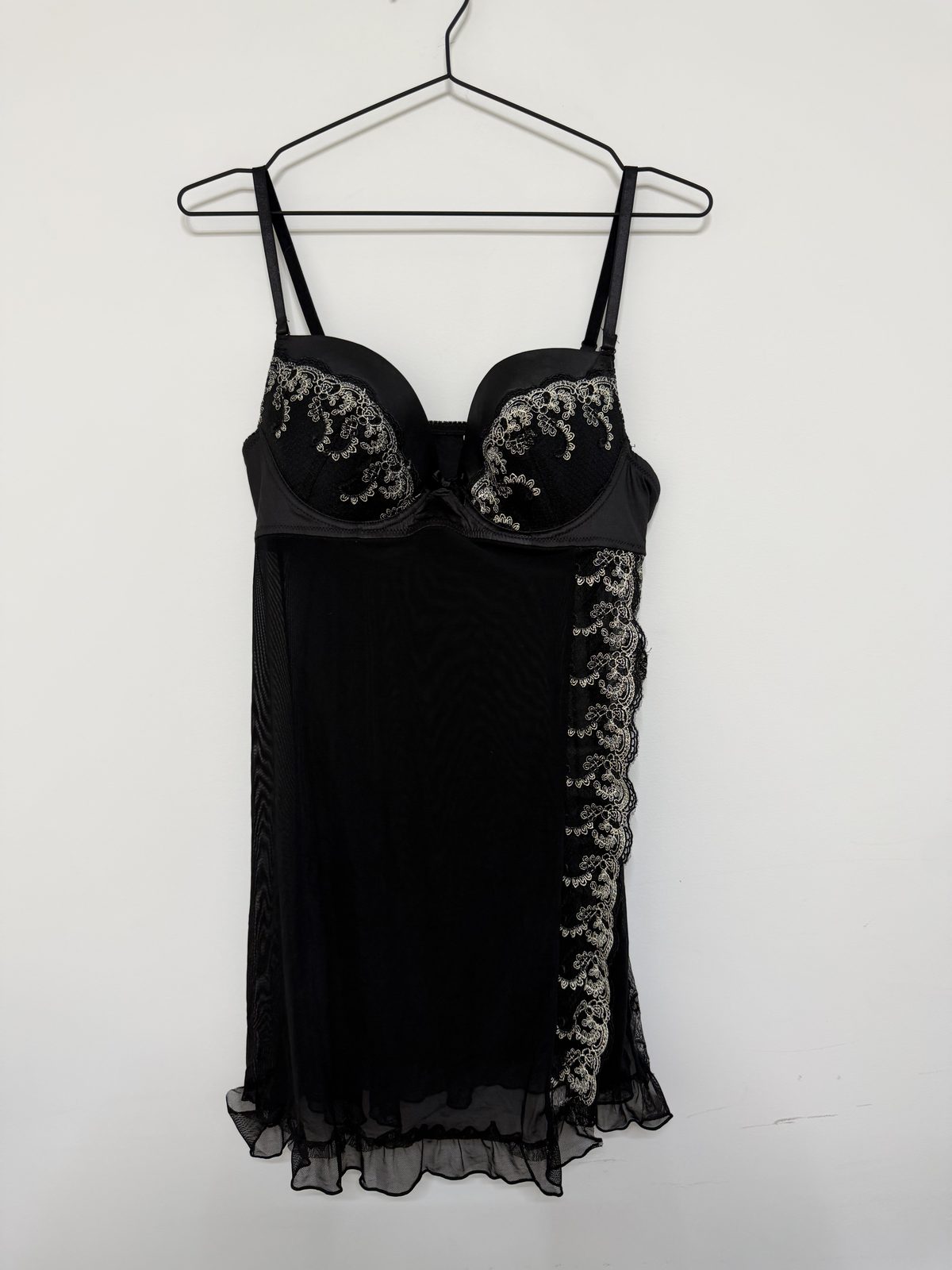 Bloomin Babydoll Lencería Negro Talla XL/40B Encaje Sexy