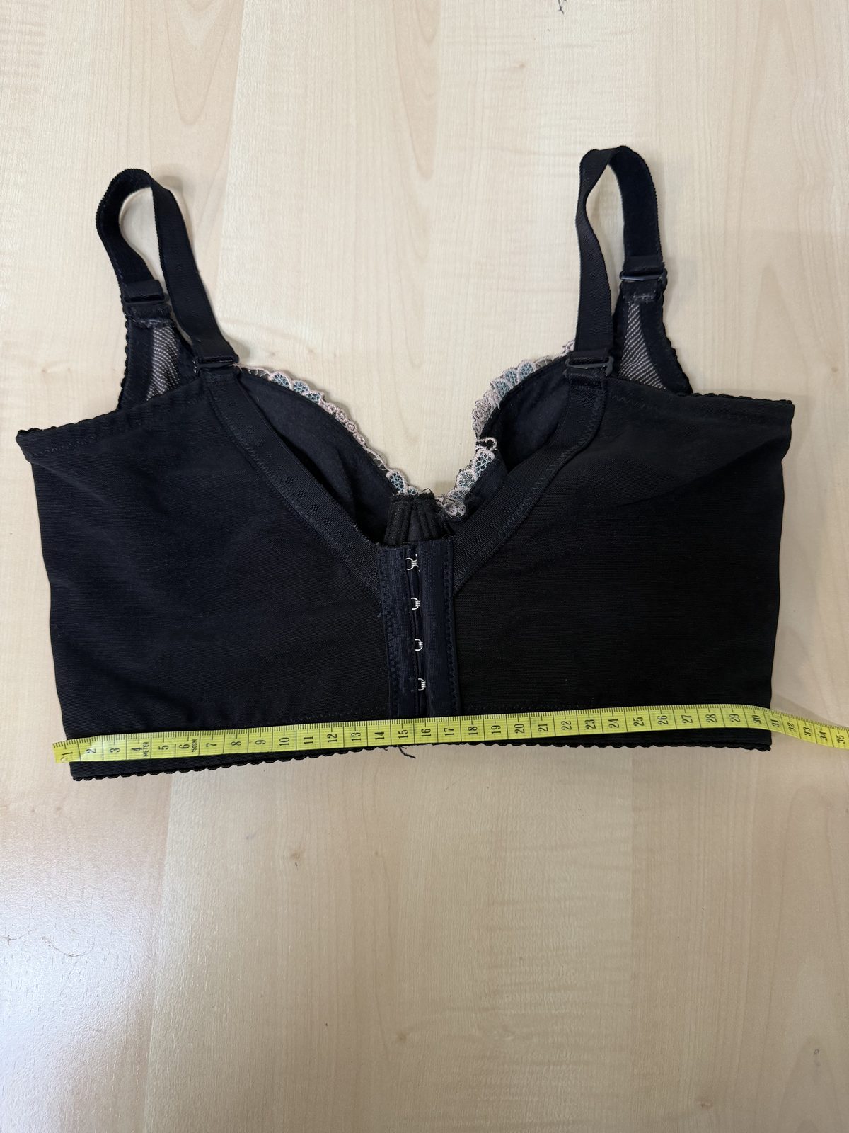 Corsé bralette negro bordado floral turquesa vintage lencería — foto 4