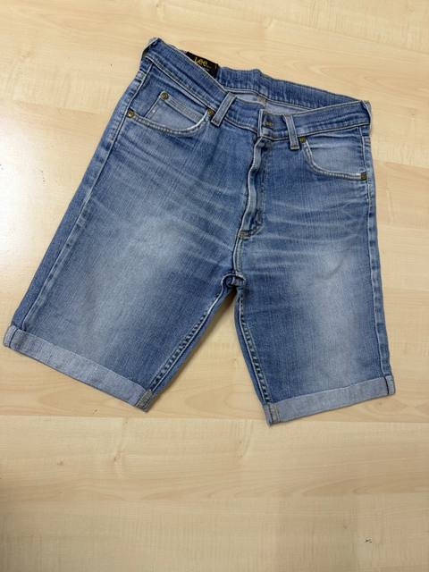 Lee Bermuda Vaquera Hombre Azul Claro Vintage