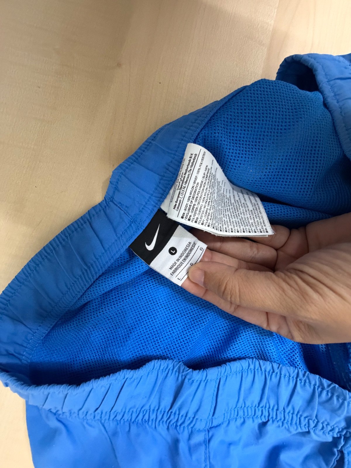 Nike pantalón corto deportivo azul Talla L Vintage Streetwear — foto 3