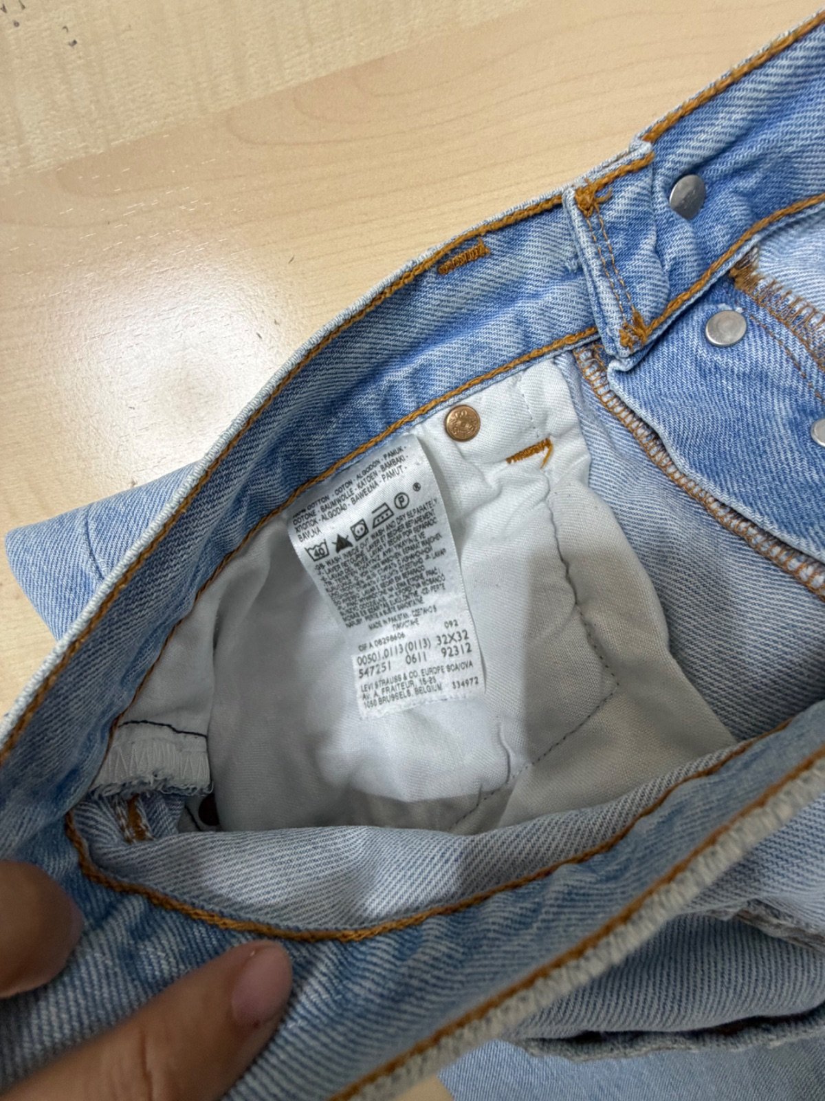 Levi's 501 vaquero hombre azul claro vintage lavado — foto 6