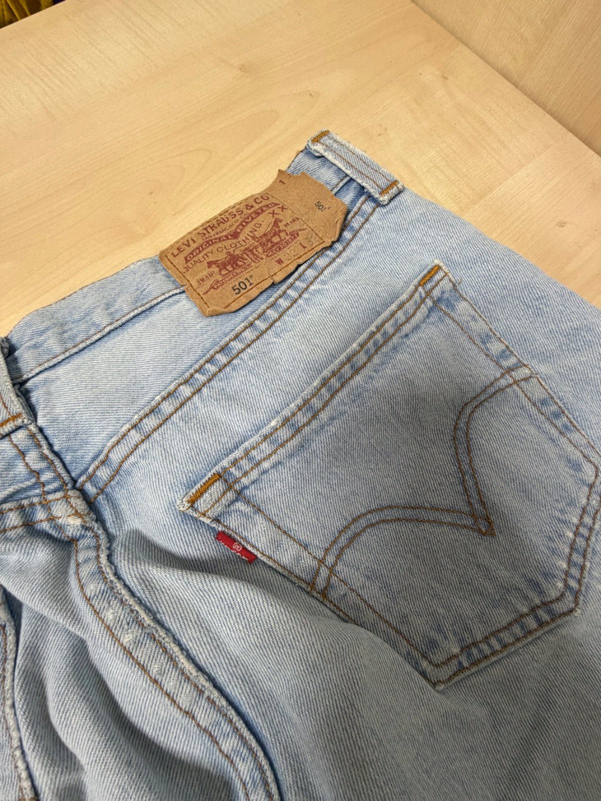 Levi's 501 vaquero hombre azul claro vintage lavado — foto 4