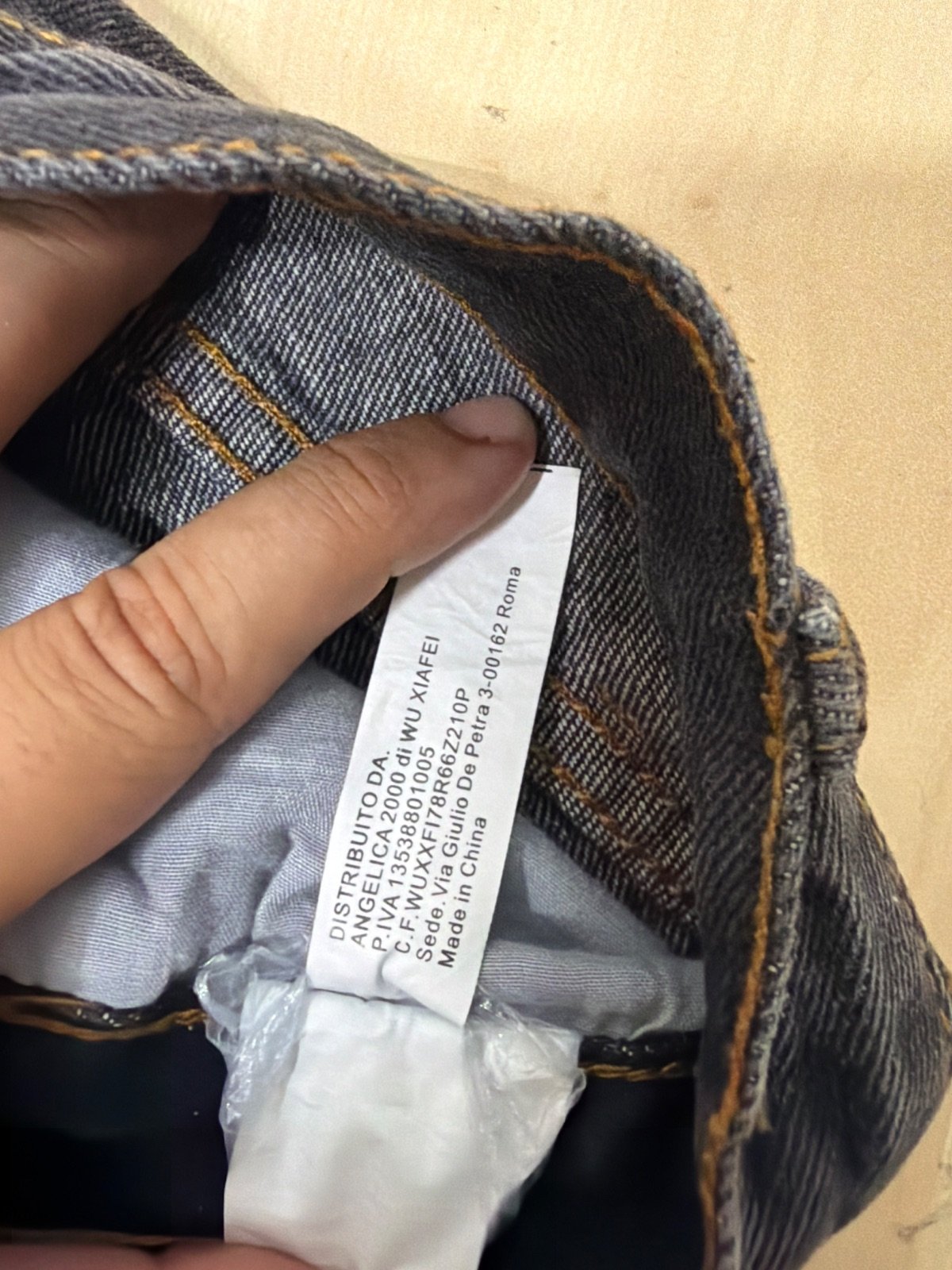 Falda vaquera denim bicolor Talla S deshilachada grunge — foto 4