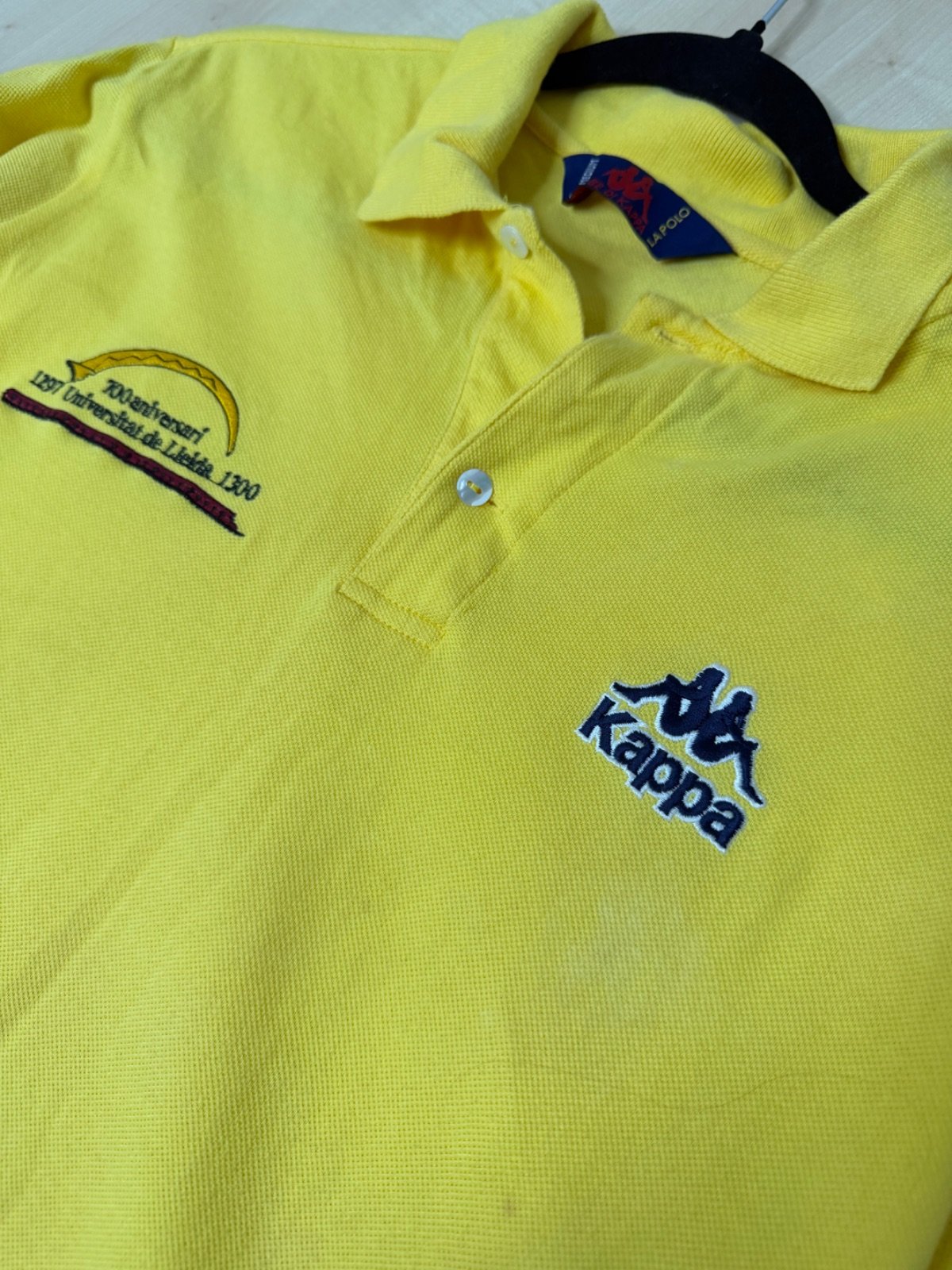 Kappa polo 700 aniversari Lleida amarillo vintage retro — foto 4