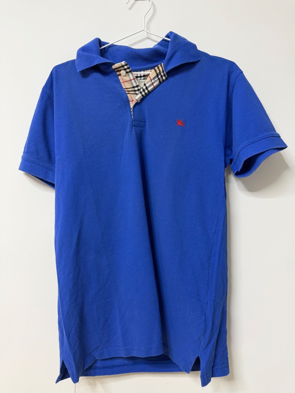 Burberry polo azul klein manga corta vintage caballero